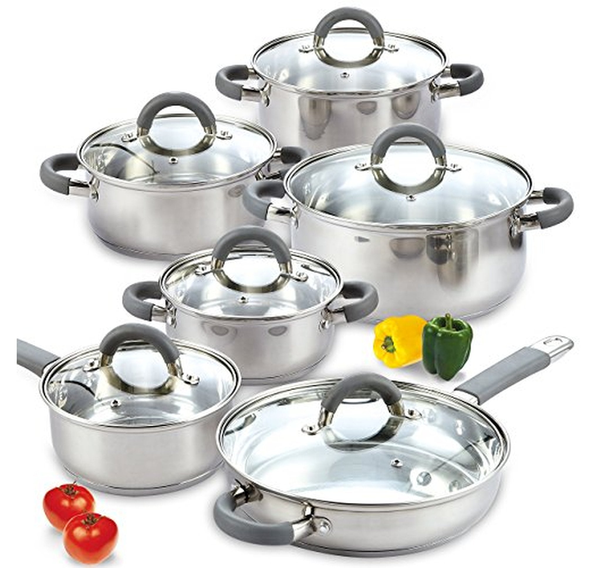 12-Piece Stainless Steel Induction Cookware Set