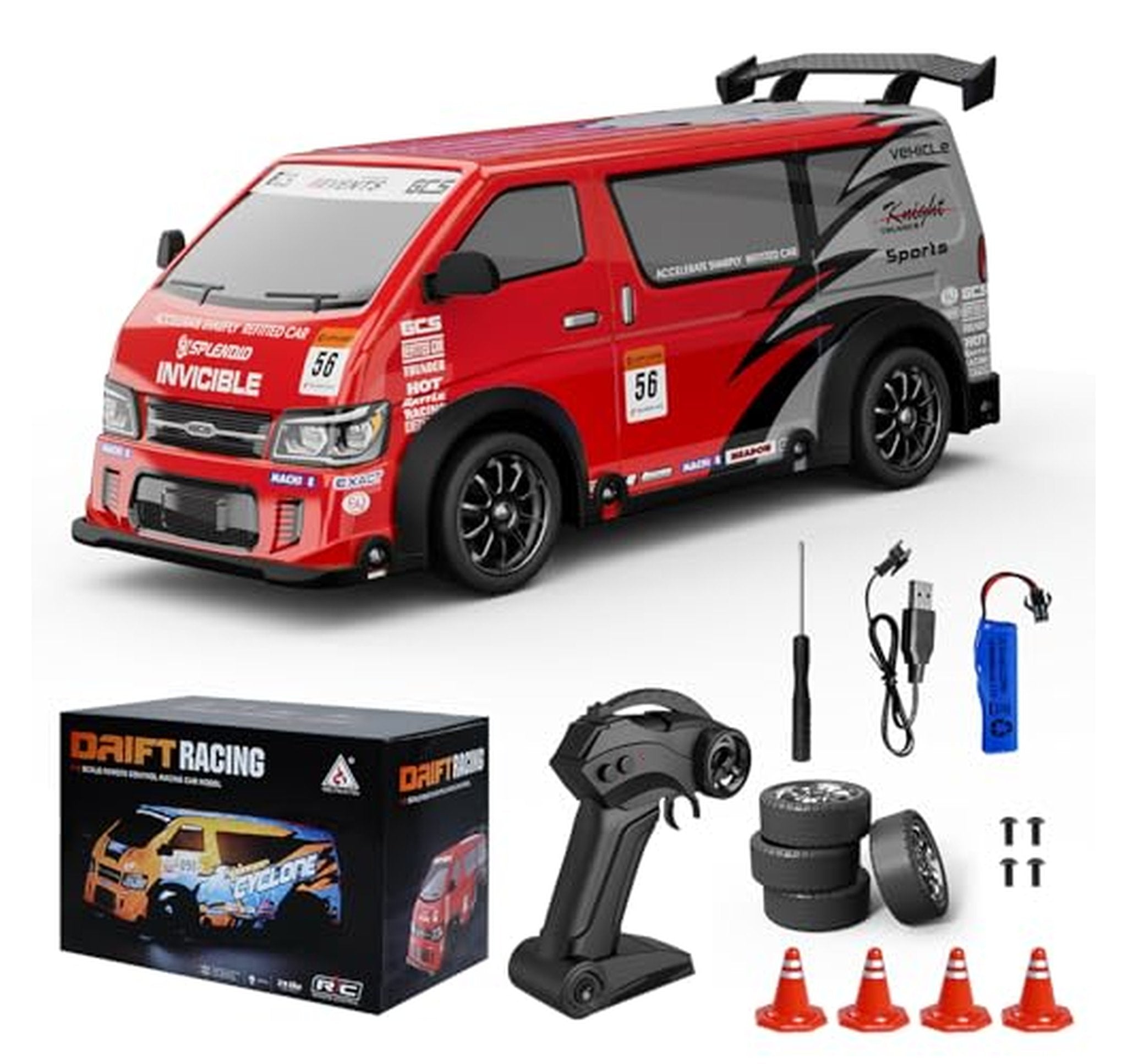 1:24 RC Drift Car 4WD 25KM/H Rechargeable