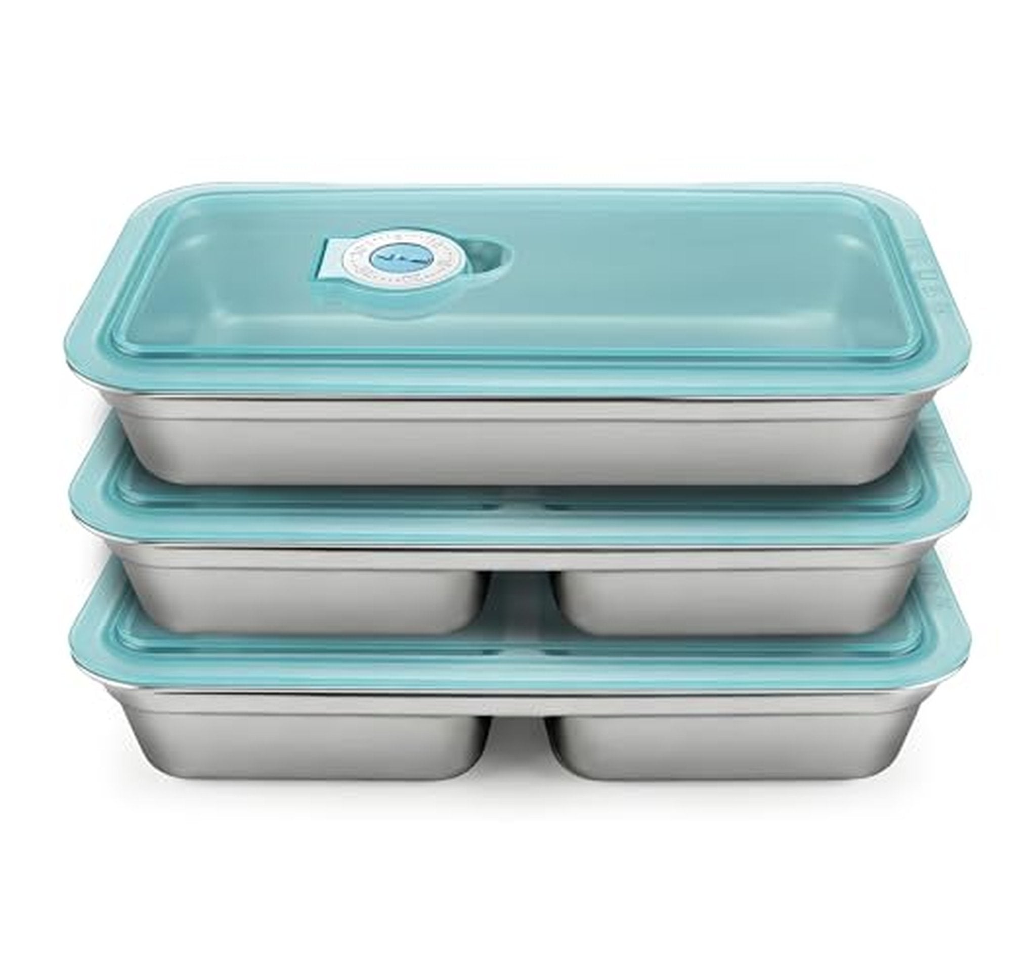 3 Pack Stainless Steel Leakproof Snack Containers
