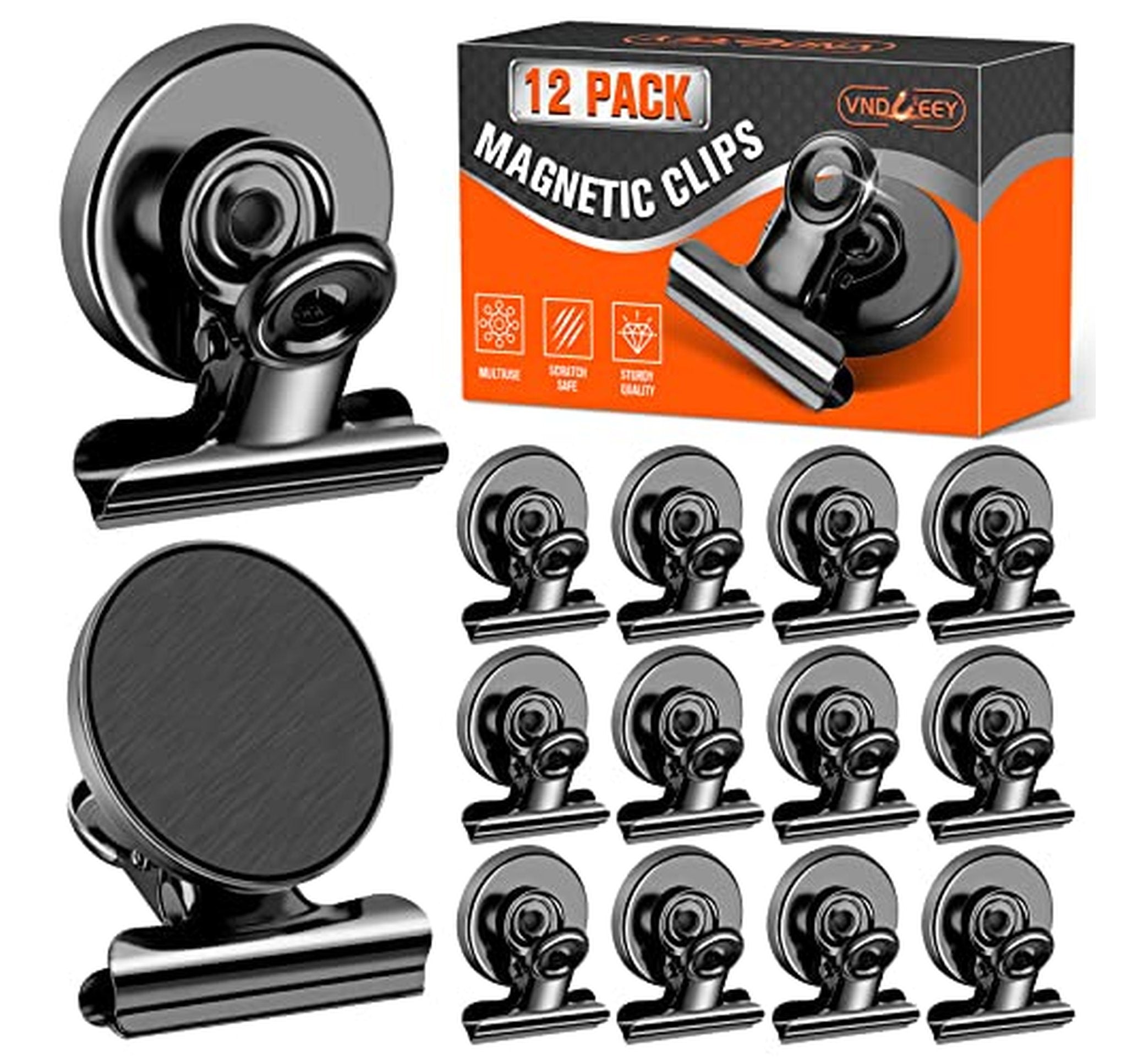 12 Pack Heavy Duty Magnetic Clips for Fridge