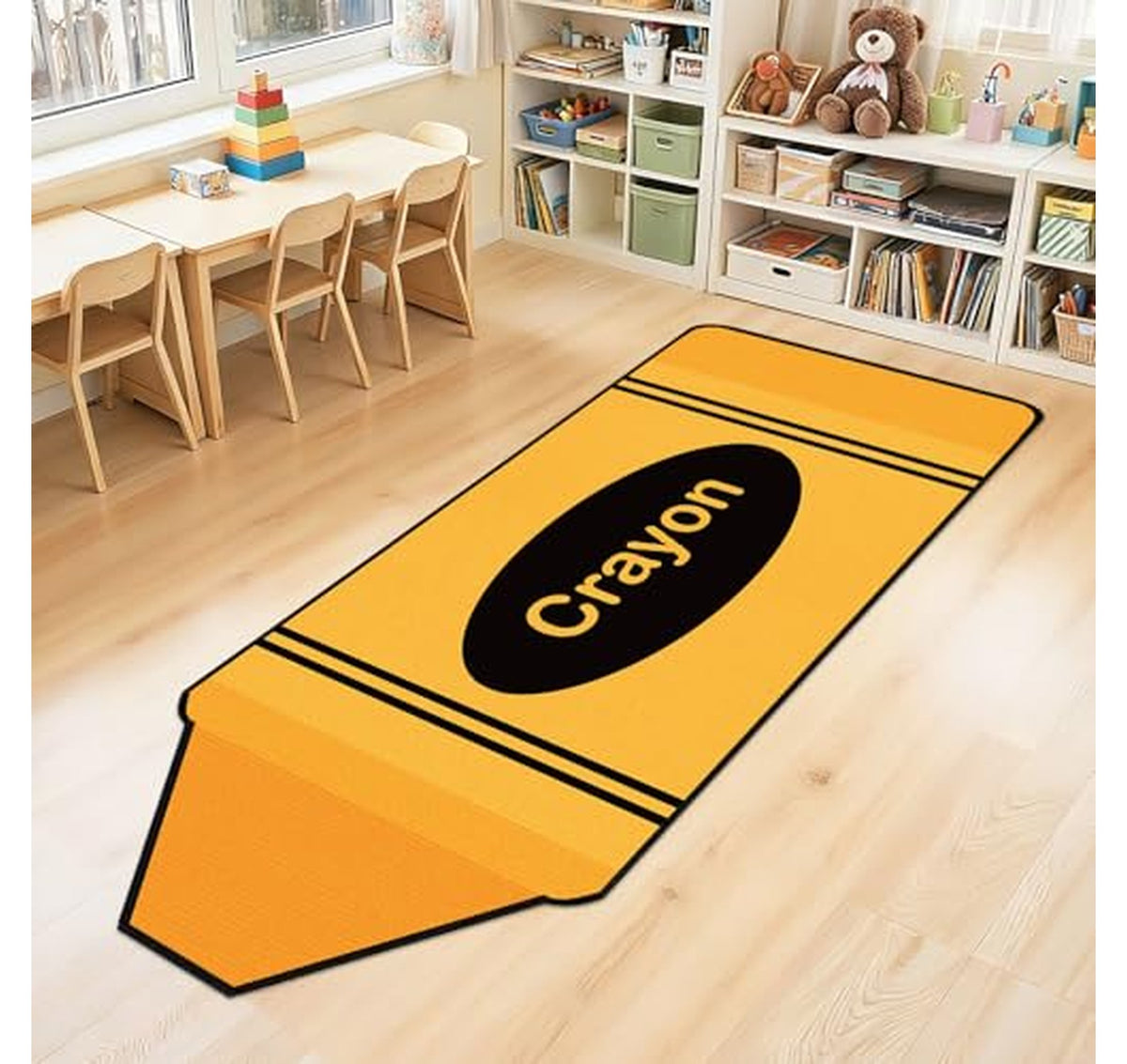 Crayon Classroom Rug Non Slip Soft Playroom Carpet