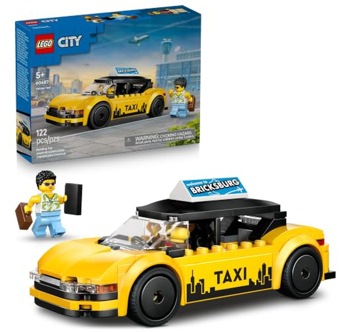 LEGO City Yellow Taxi Building Toy 60487