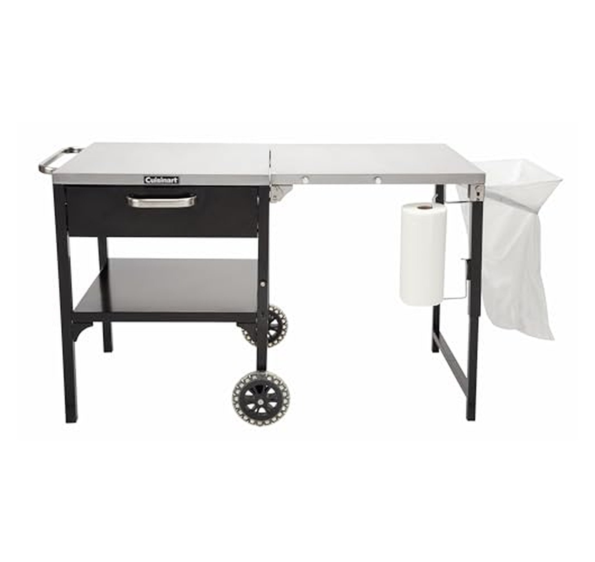 Cuisinart Folding Outdoor Grill Prep Table with Wheels
