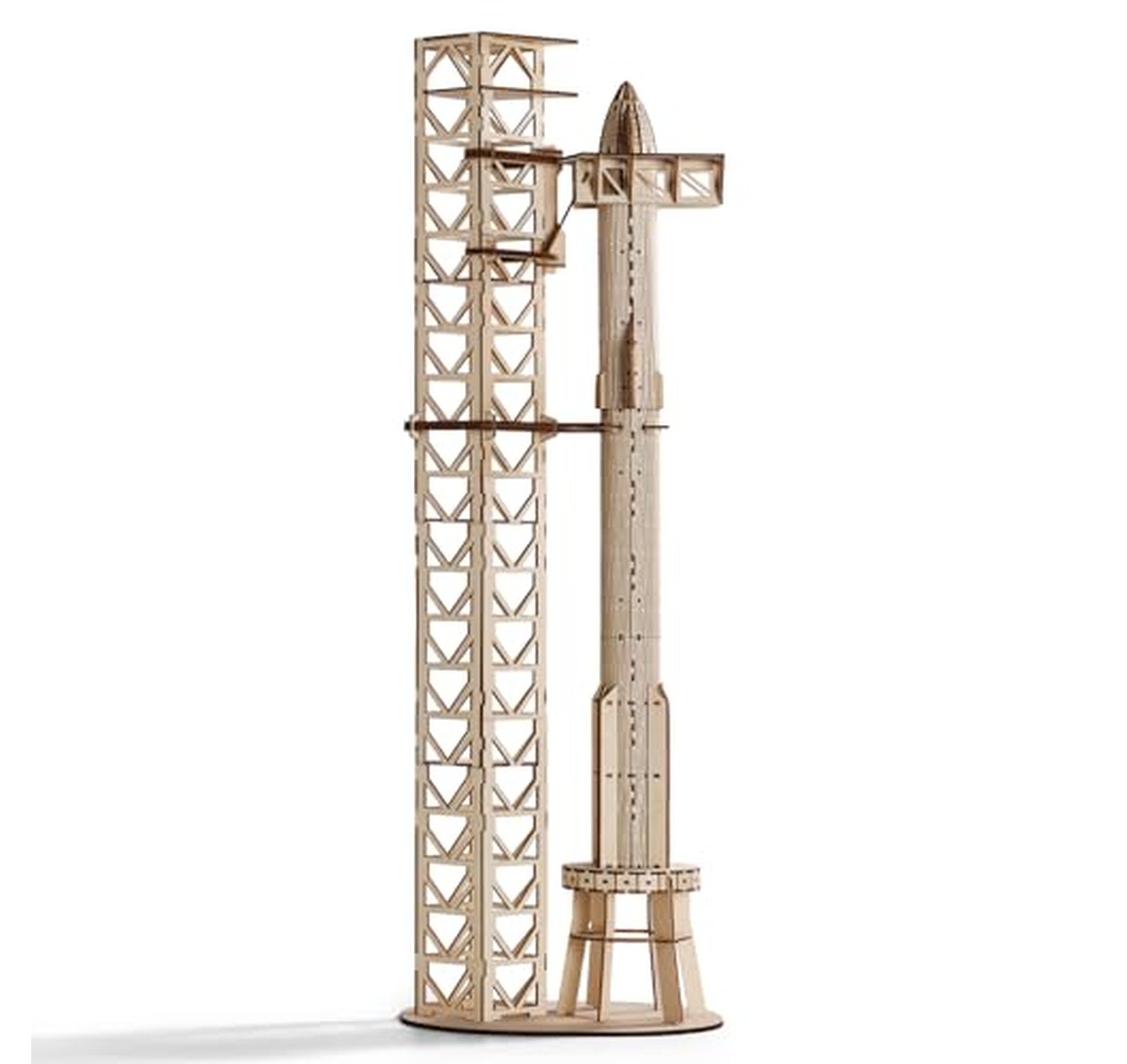 3D Wooden SpaceX Starship Rocket Puzzle Model Kit