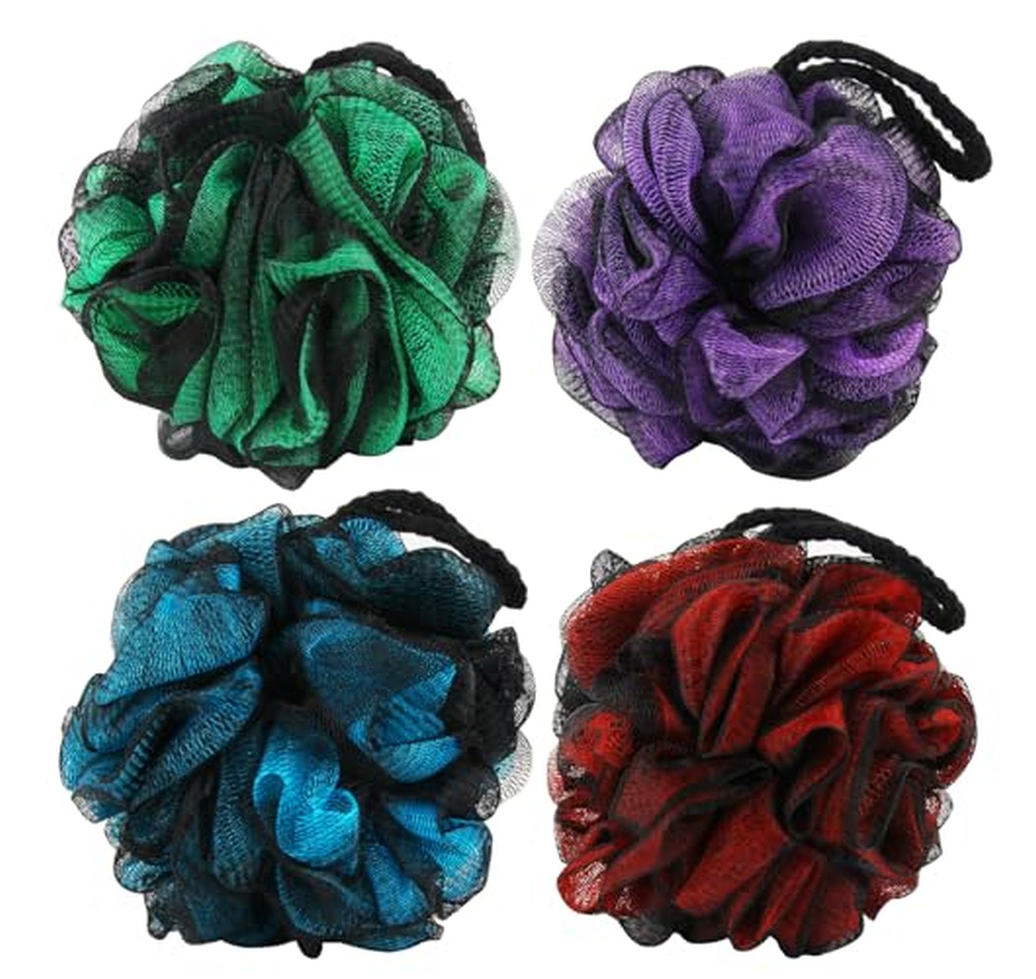4 Pack Large Shower Loofah Bath Sponges