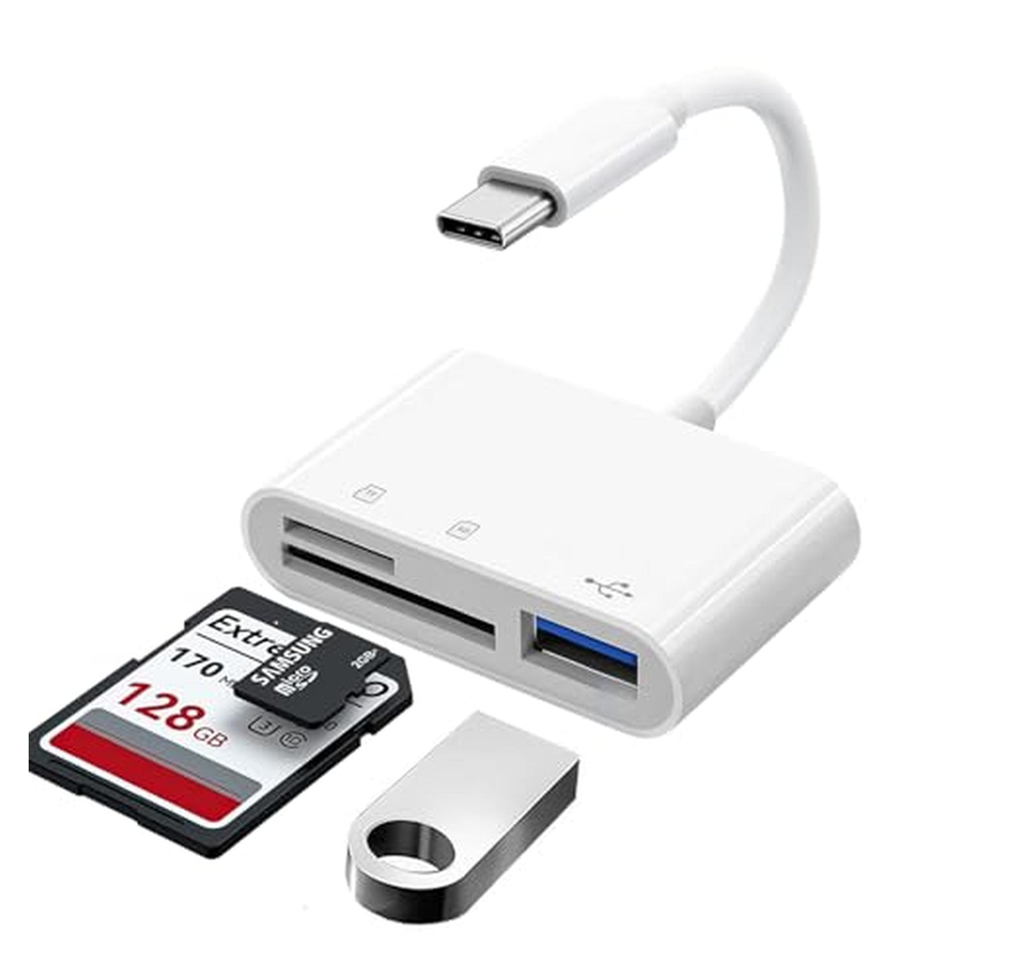 USB C SD Card Reader with MicroSD Slots