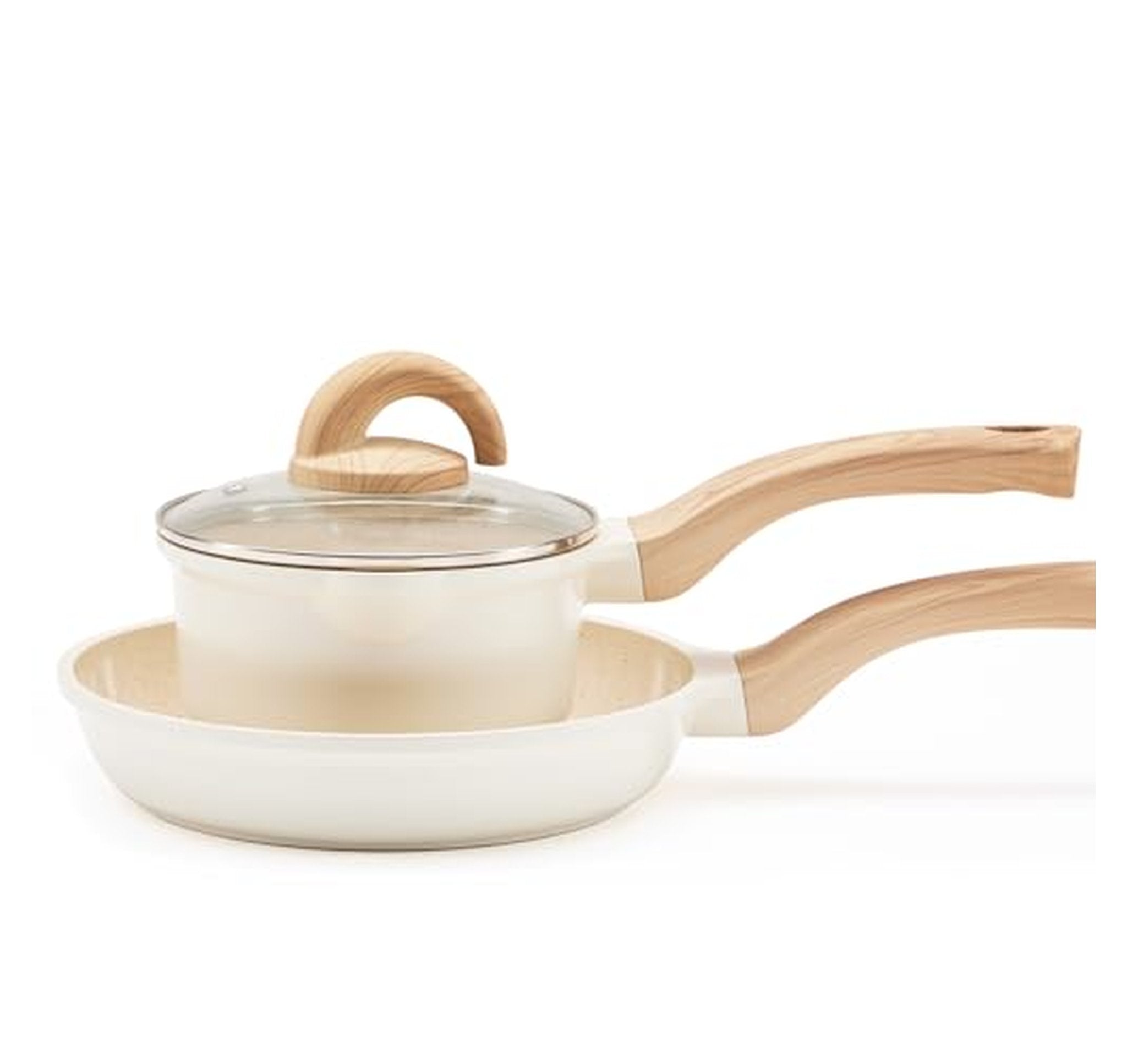 3 Piece Nonstick Ceramic Pots and Pans Set