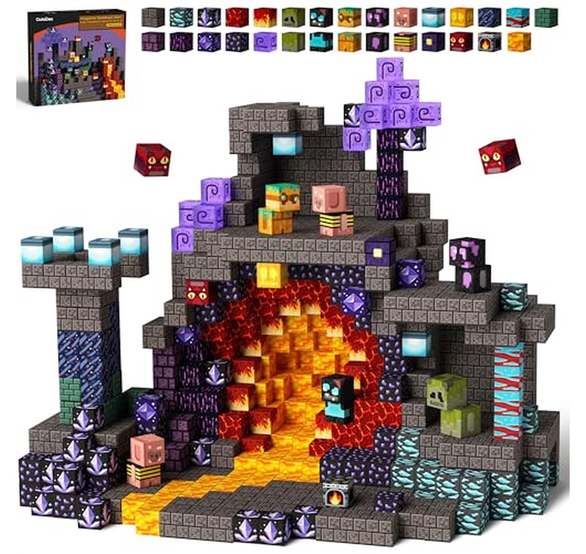 100 Pcs Magnetic STEM Building Blocks Construction Toy Set
