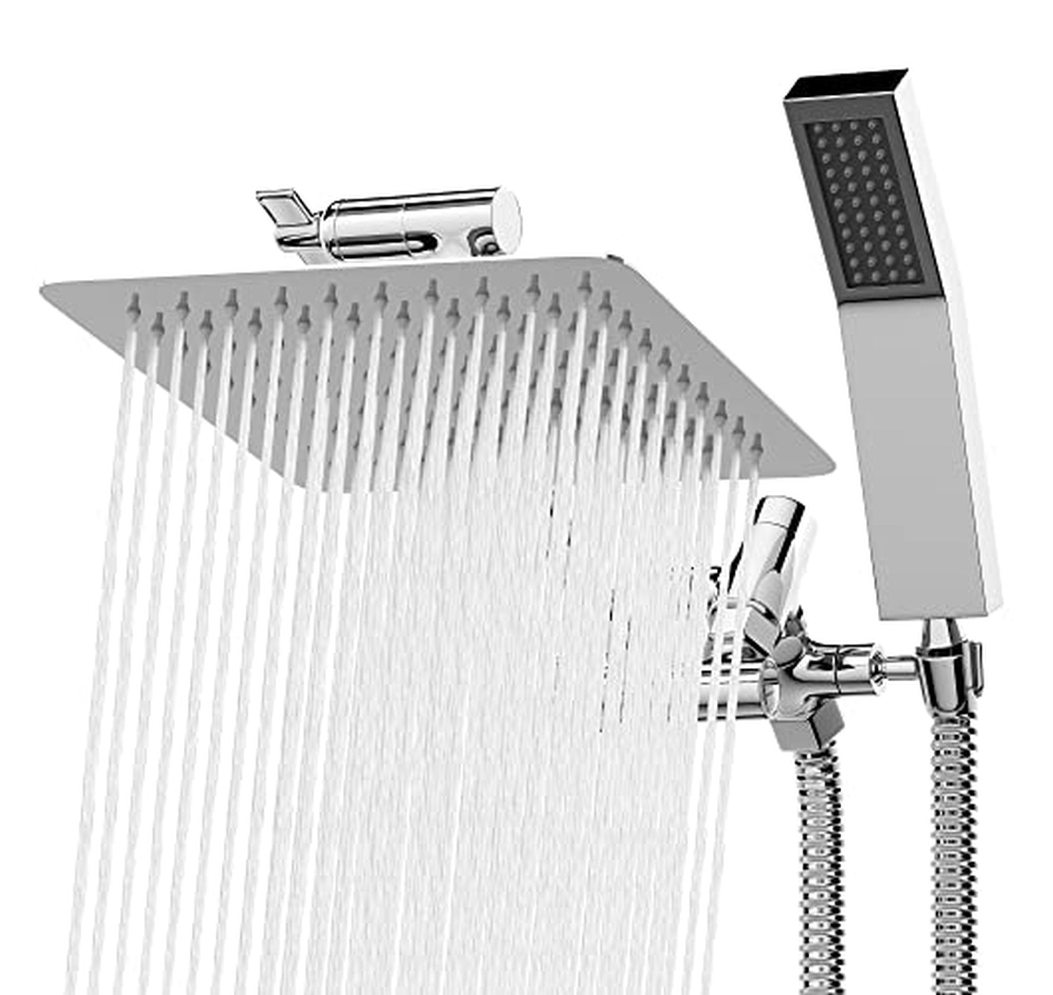 High Pressure Dual Rain Shower Head Combo Set
