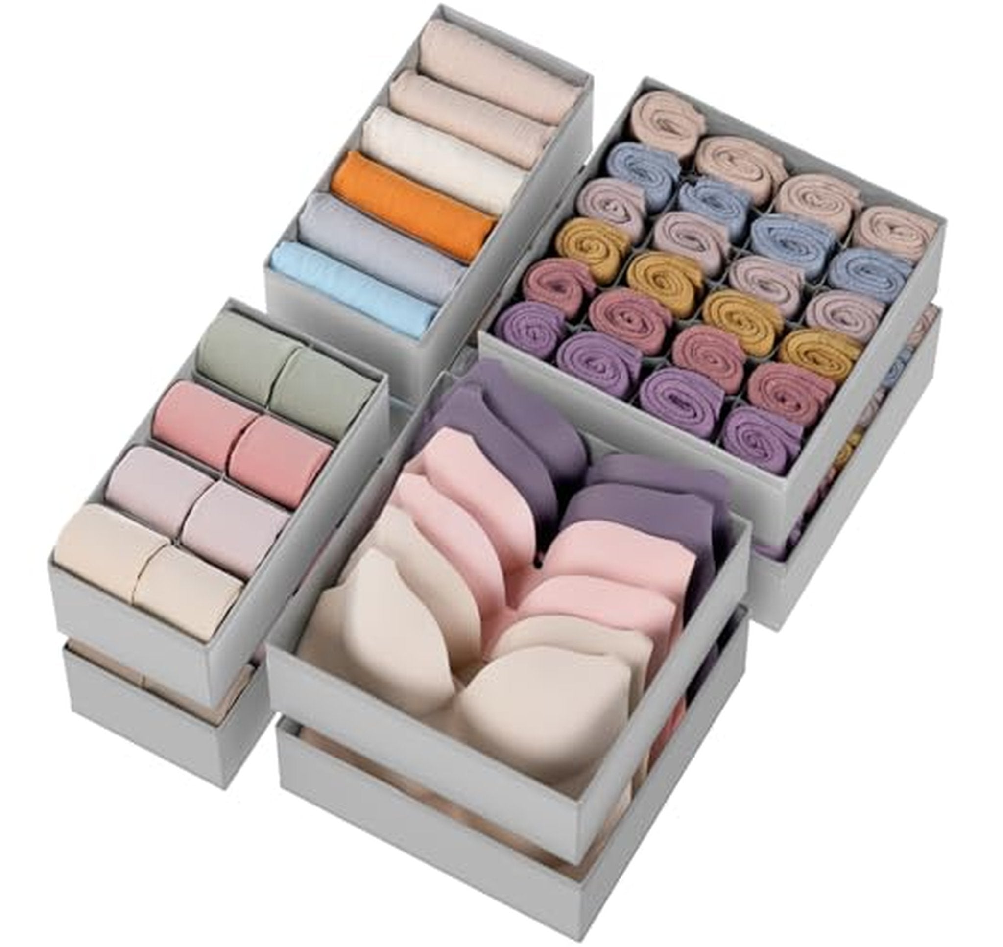 8 Pack Drawer Clothes Organizer Dividers