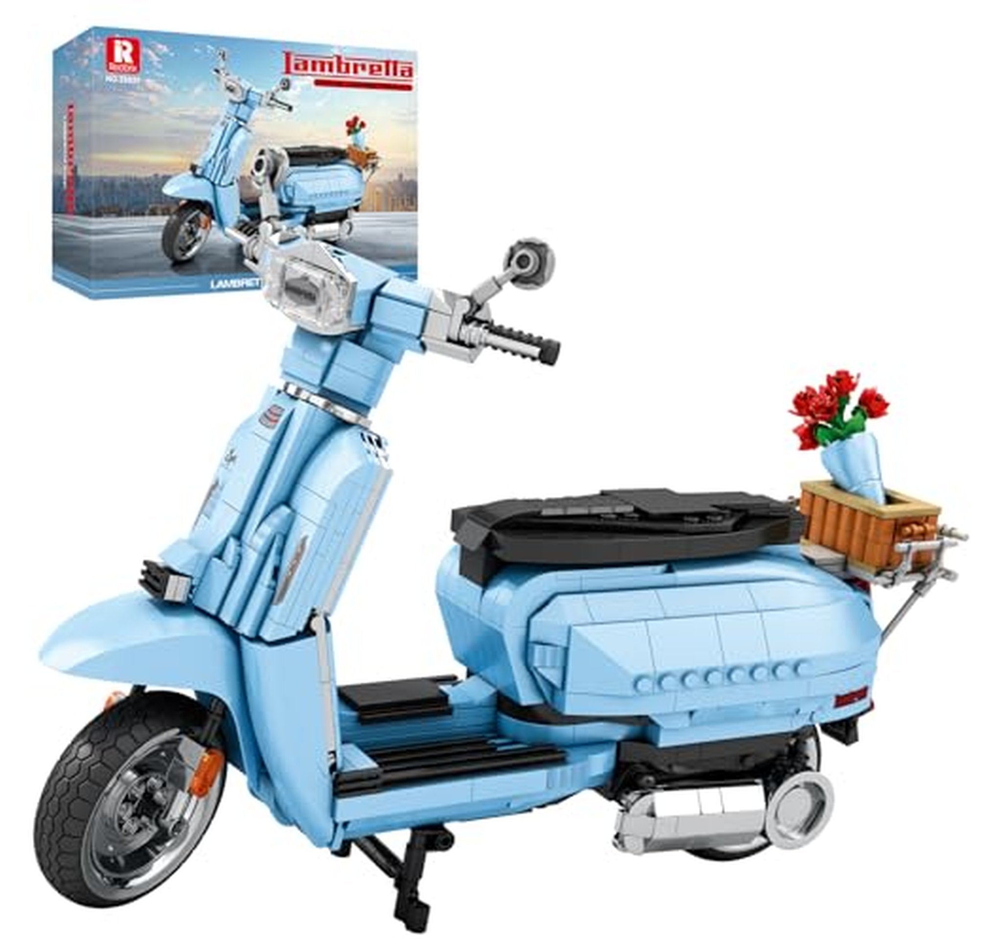 1169 Piece Sidecar Motorcycle Building Block Kit