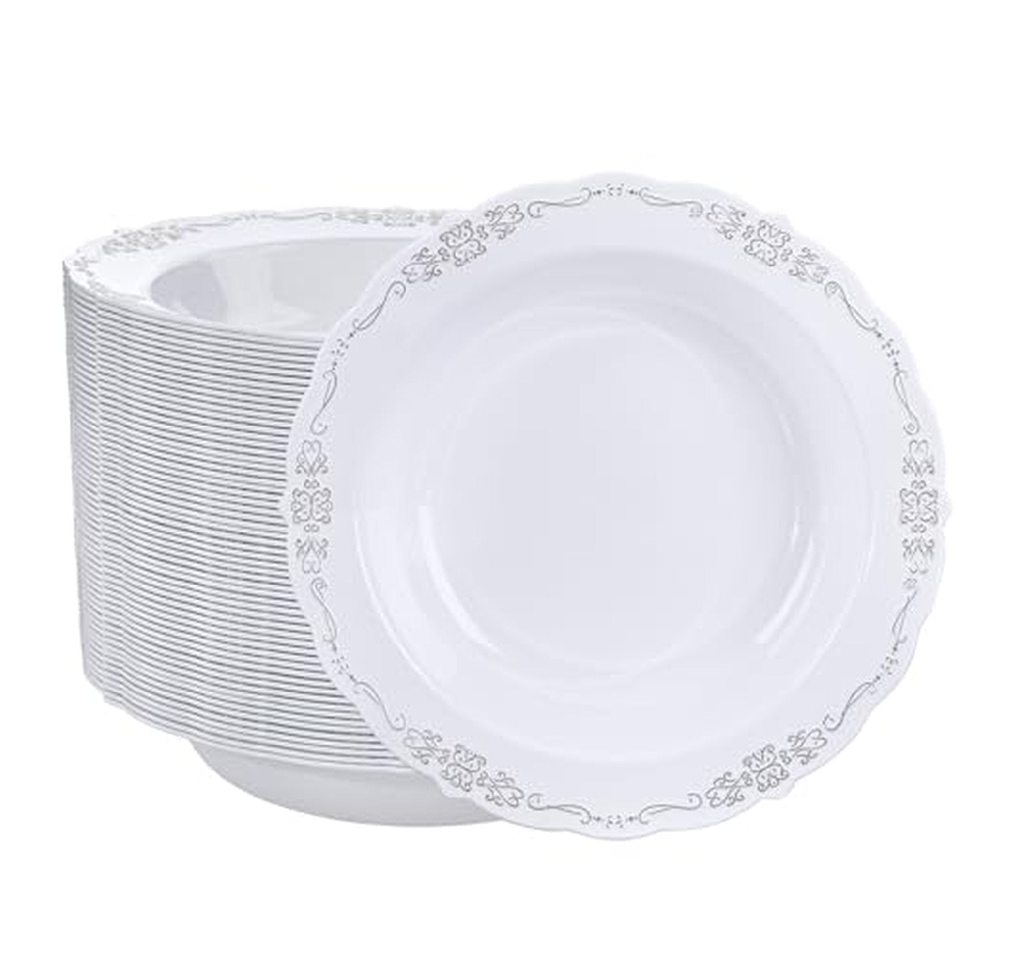 50 Pack 12oz Disposable Plastic Soup Bowls