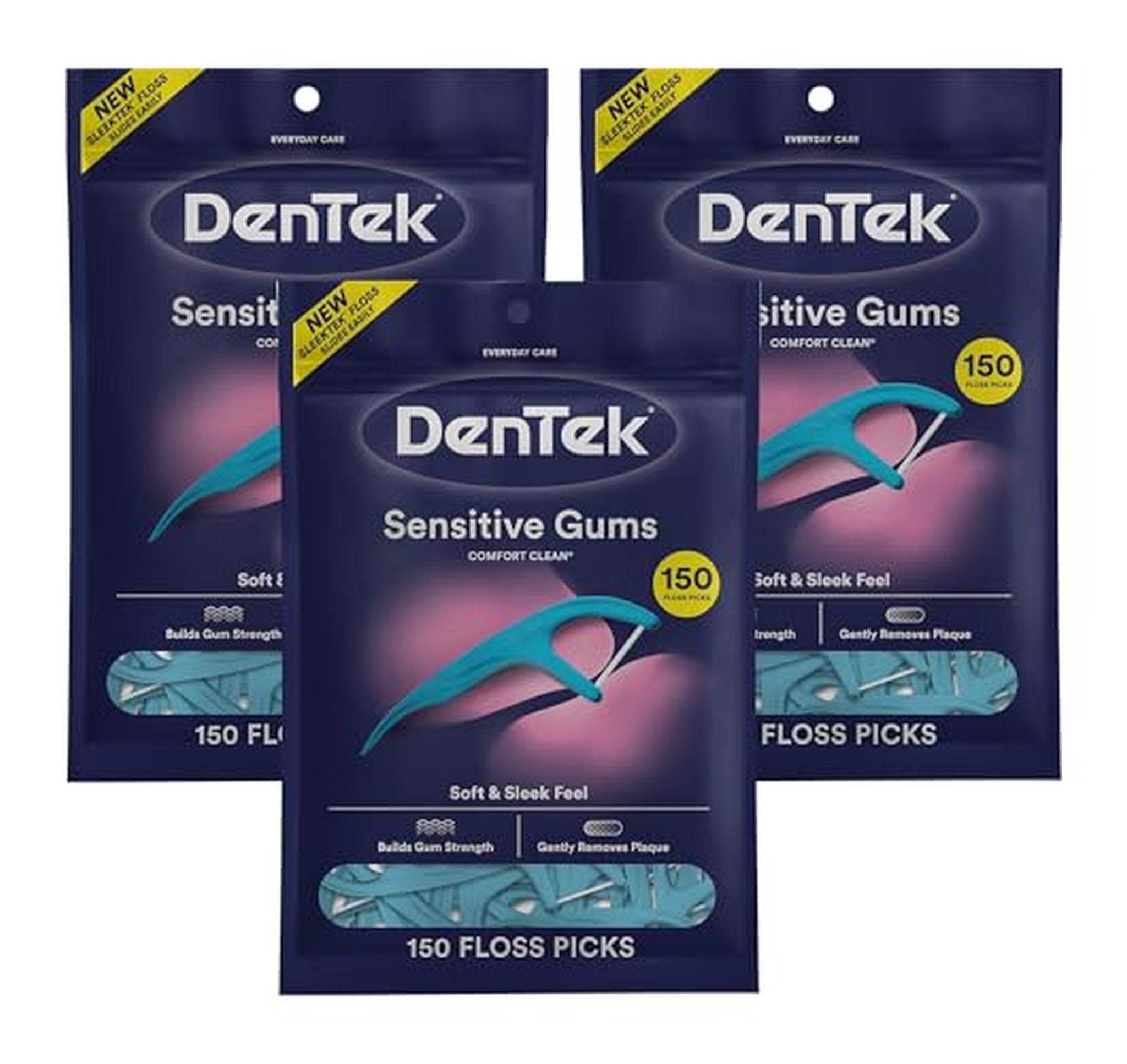 450 Count DenTek Comfort Clean Sensitive Gums Floss Picks