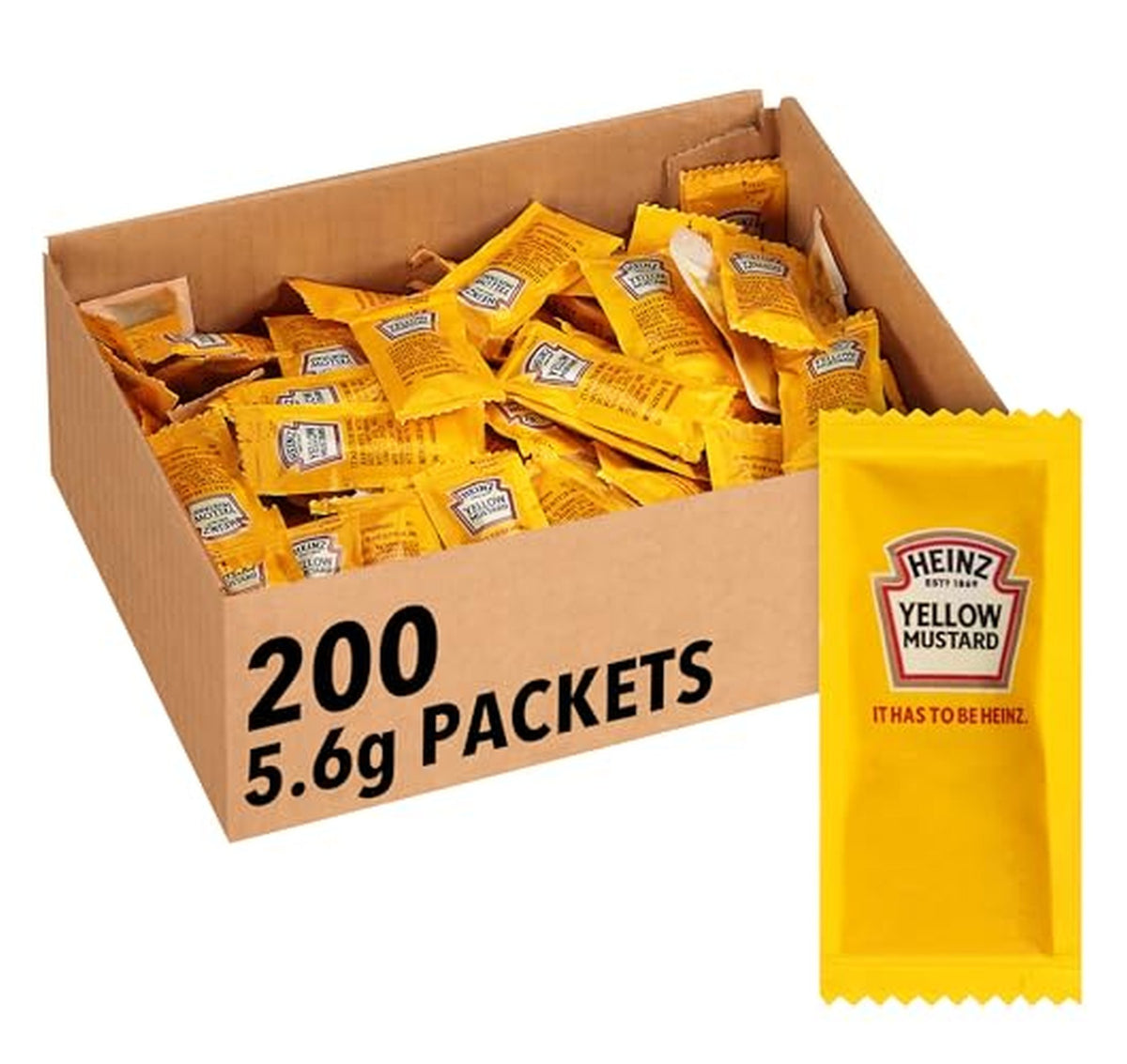 Heinz Yellow Mustard Single-Serve Packets 0.2 oz