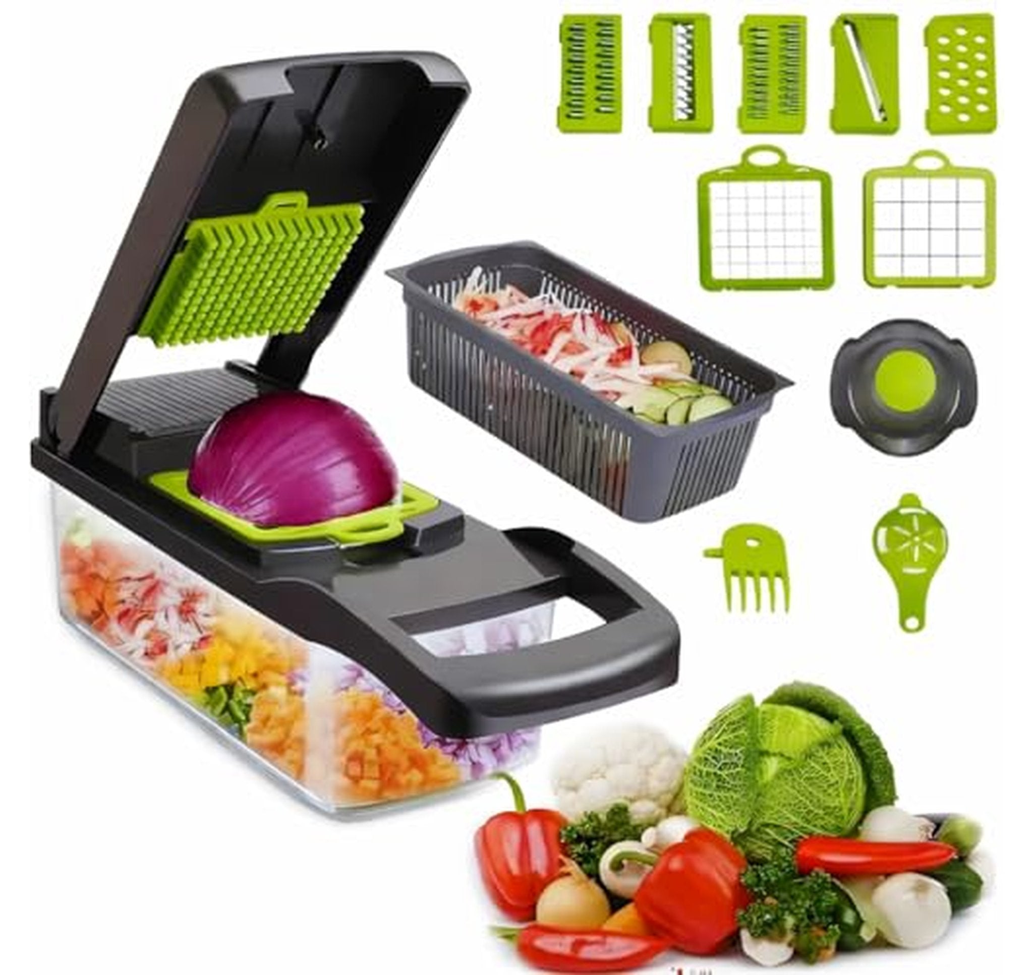 16-in-1 Vegetable Chopper and Mandoline Slicer