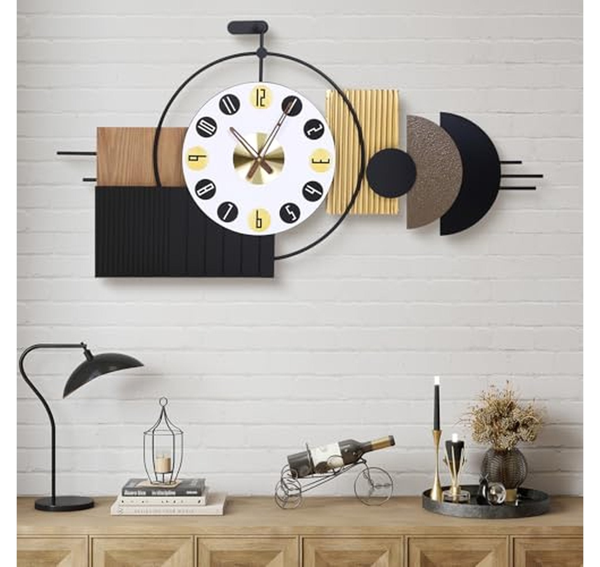 Large Modern Silent Battery Operated Wall Clock