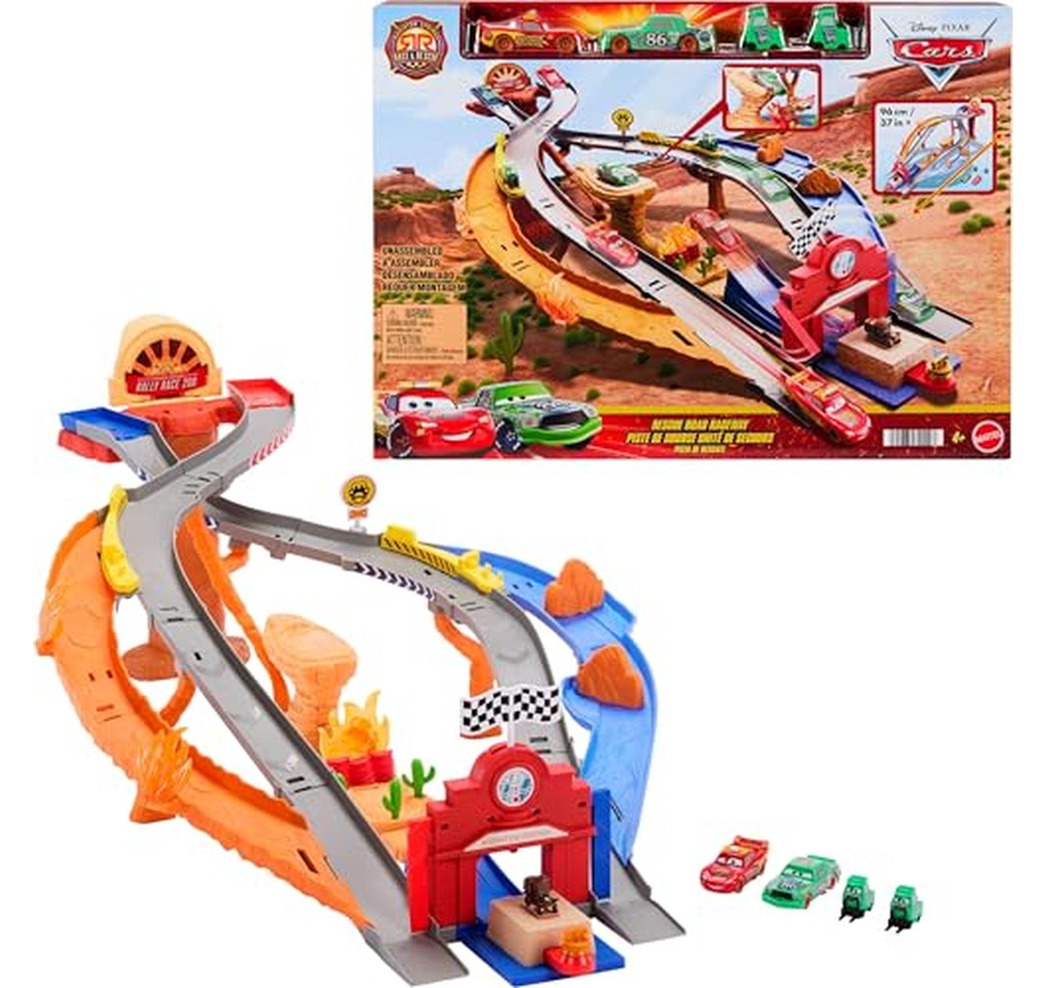 Mattel Disney Cars Lightning McQueen Race Track Playset