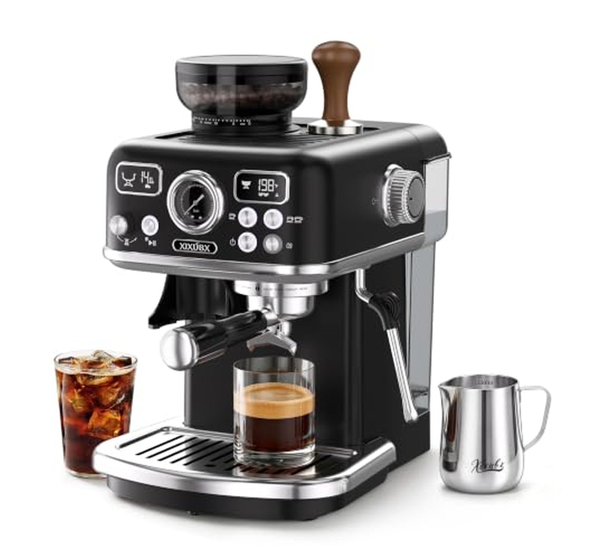 PID Espresso Machine with Built-In Grinder