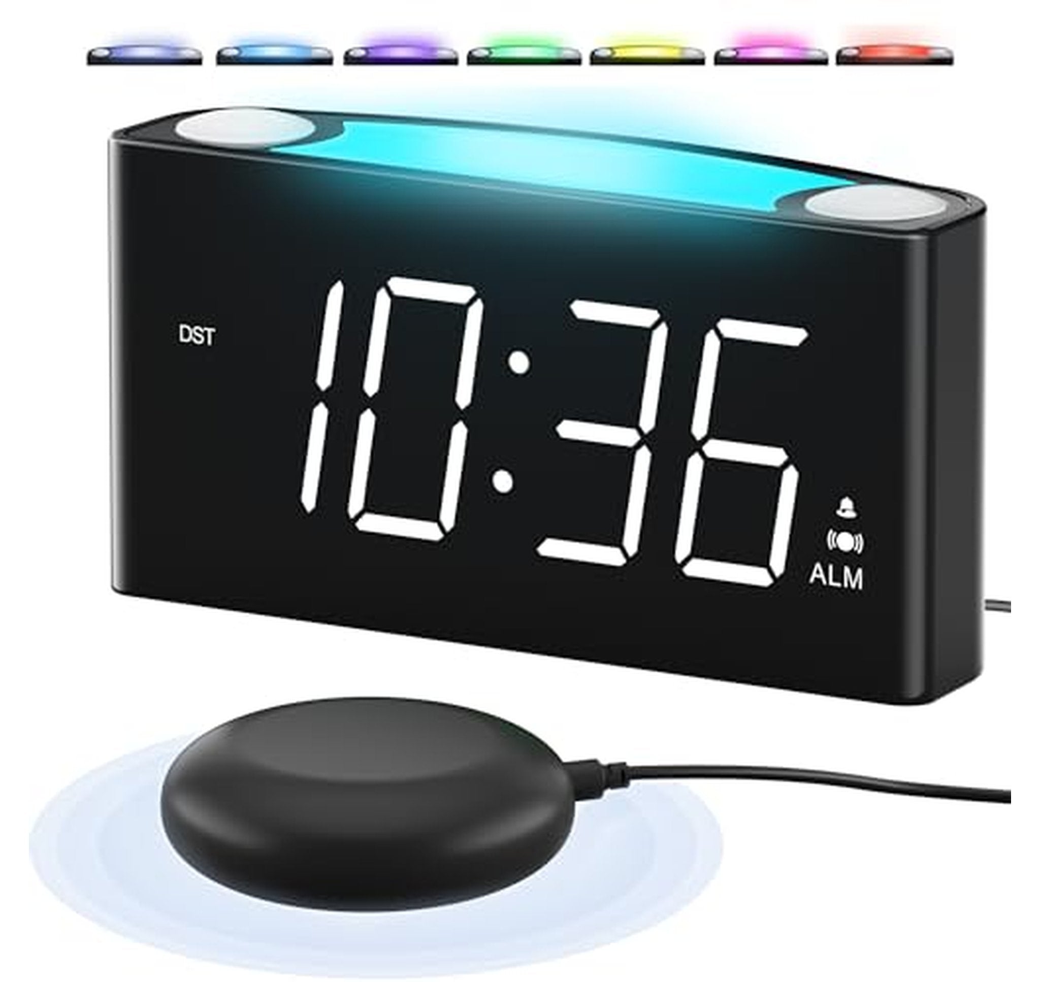 Loud Vibrating Alarm Clock with Bed Shaker