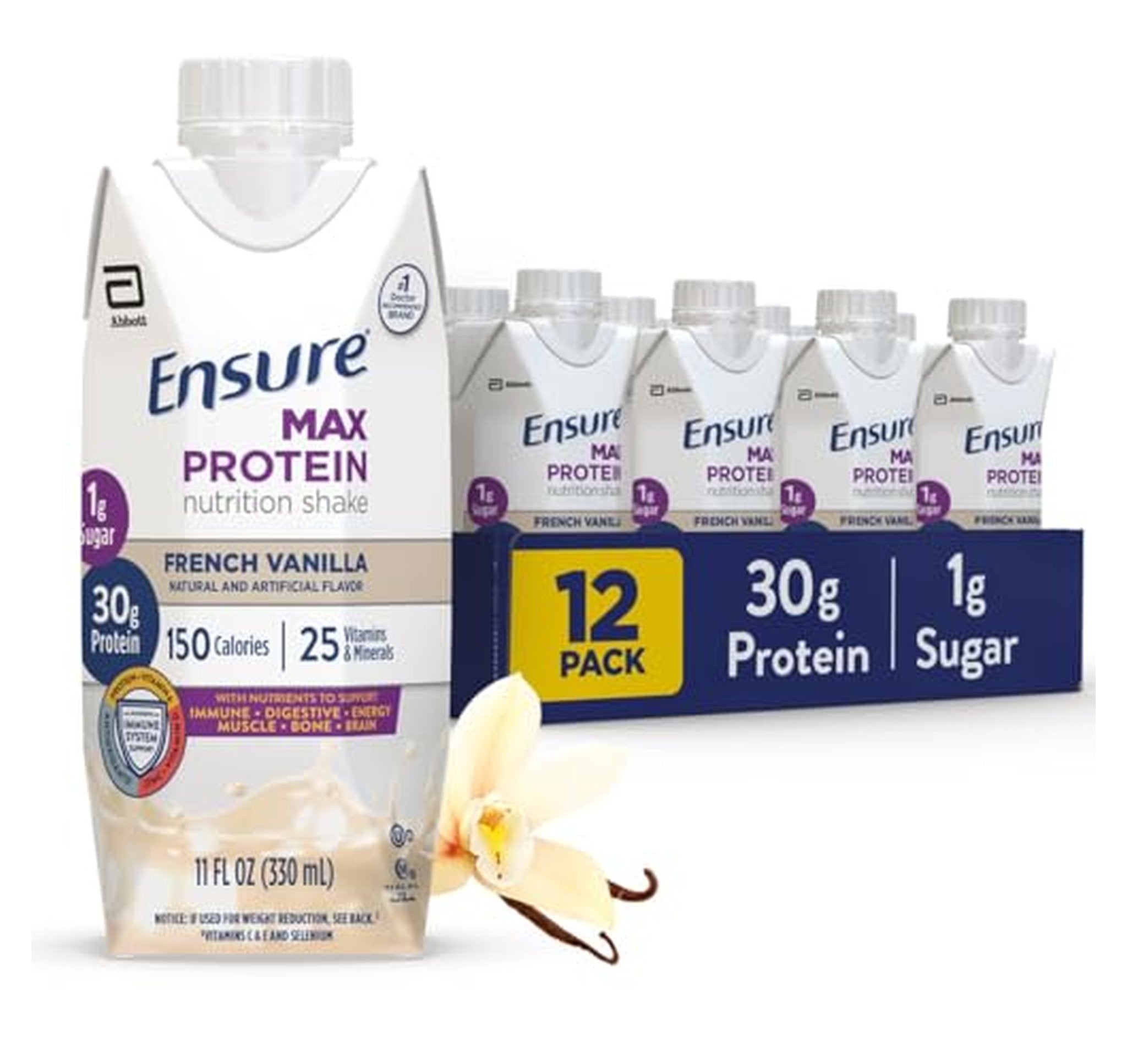 12 Pack Ensure Max Protein Shakes 30g Ready-to-Drink