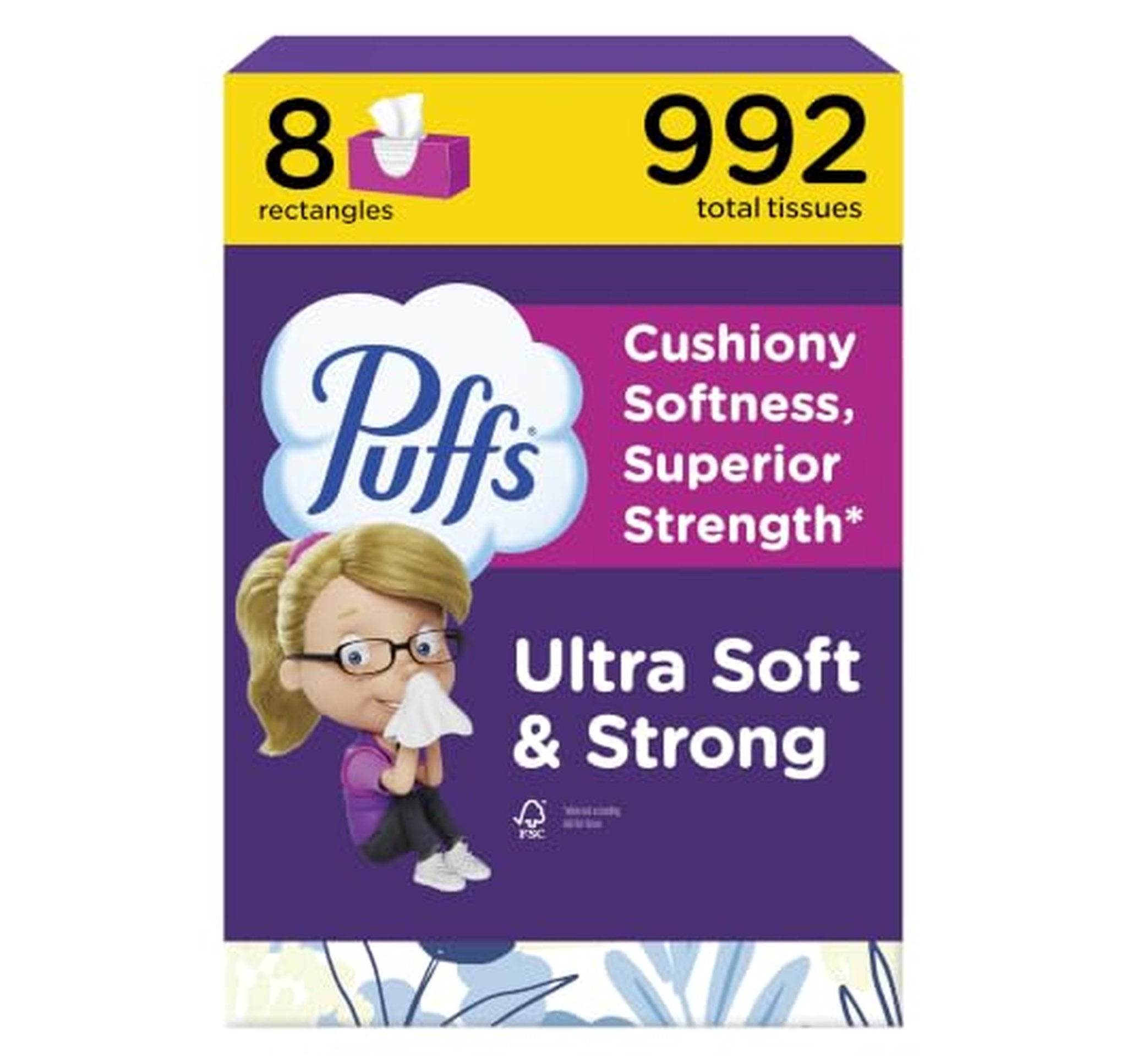 8 Pack Puffs Ultra Soft Facial Tissues