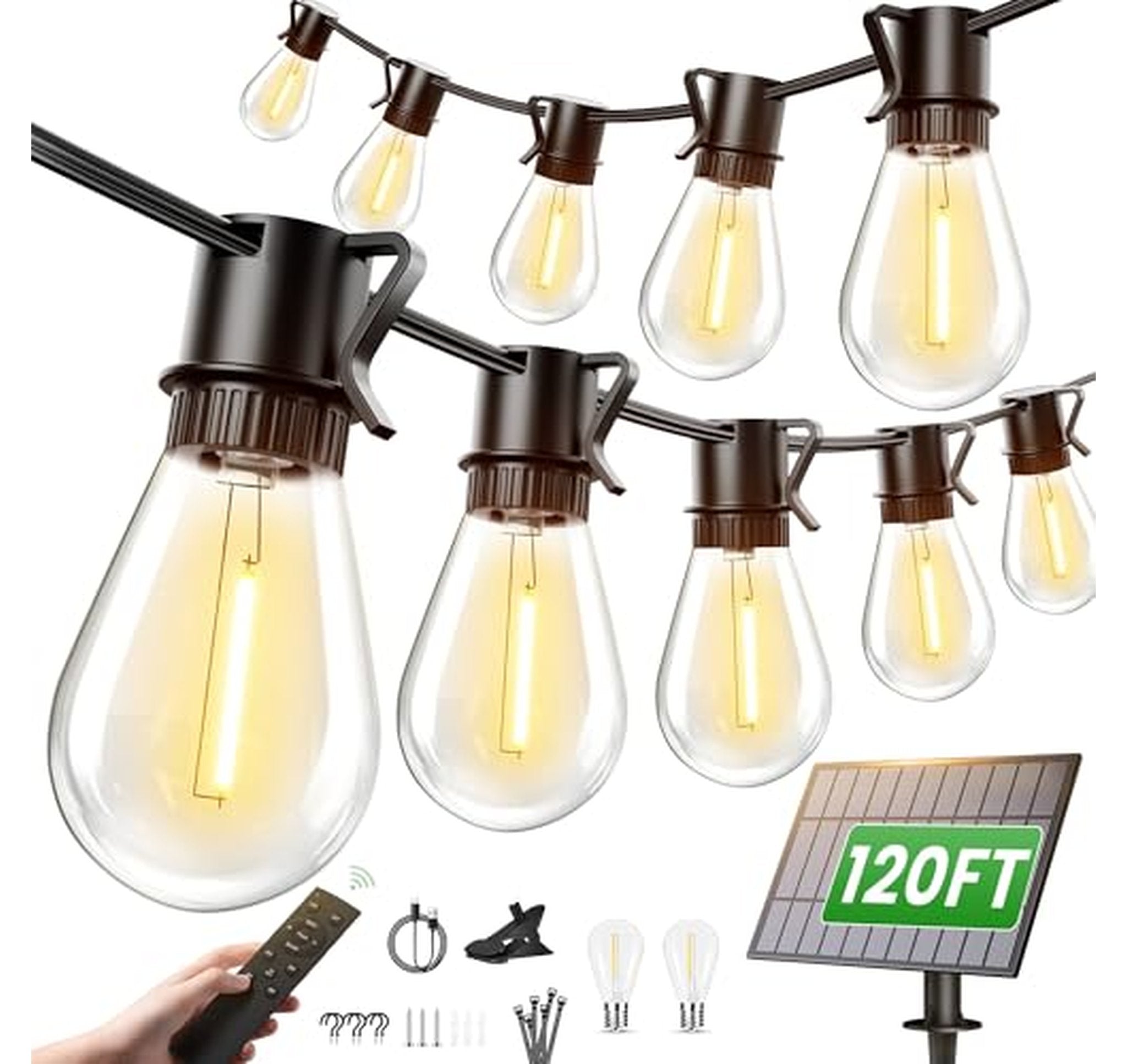 Solar USB Rechargeable LED Outdoor String Lights