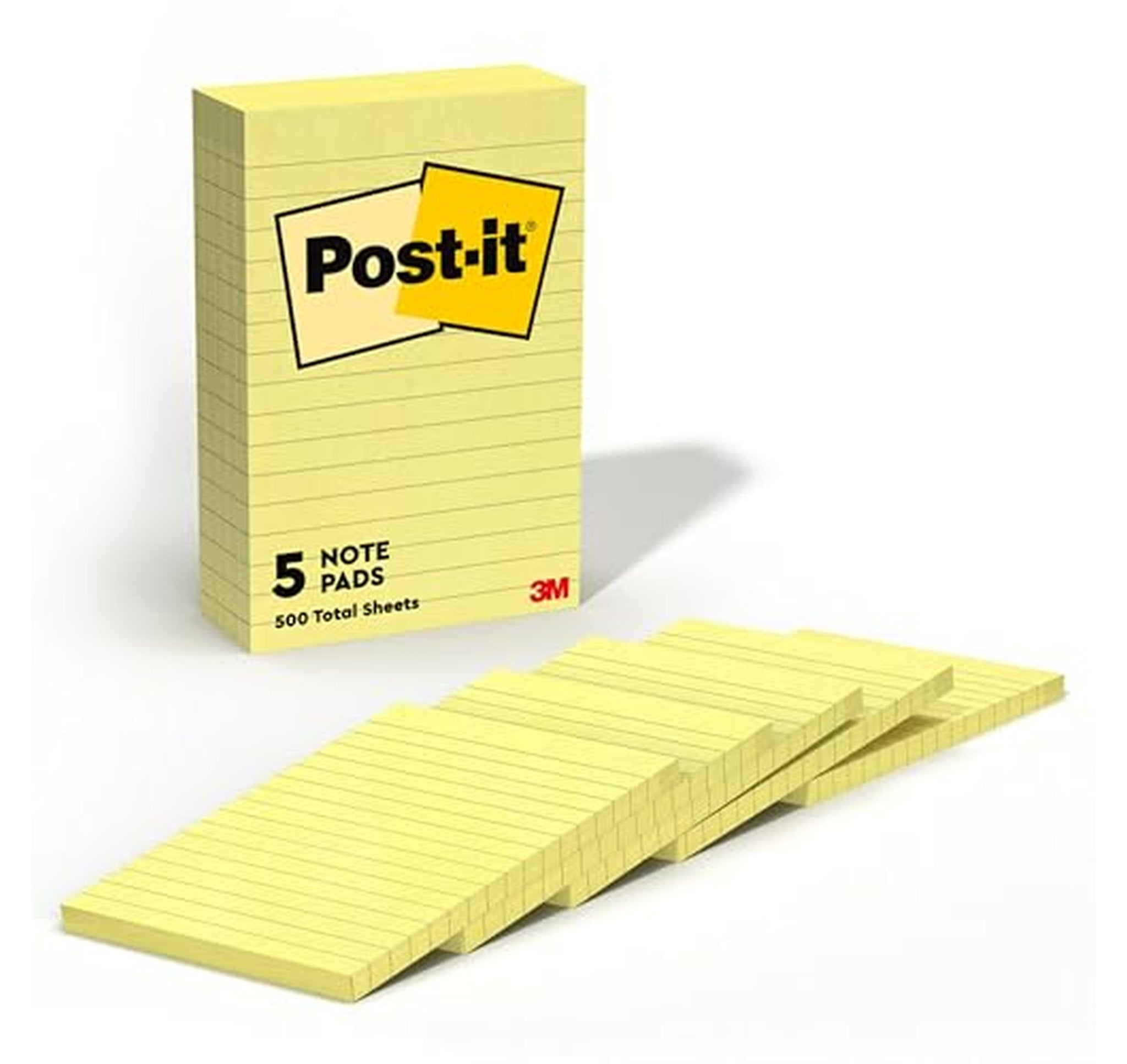 5 Pack Post-it Lined Sticky Notes Pads