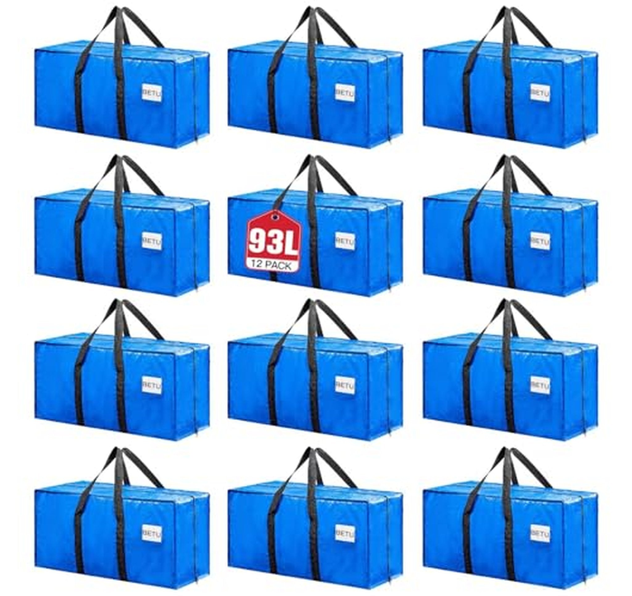 12 Pack Extra Large Heavy Duty Moving Bags
