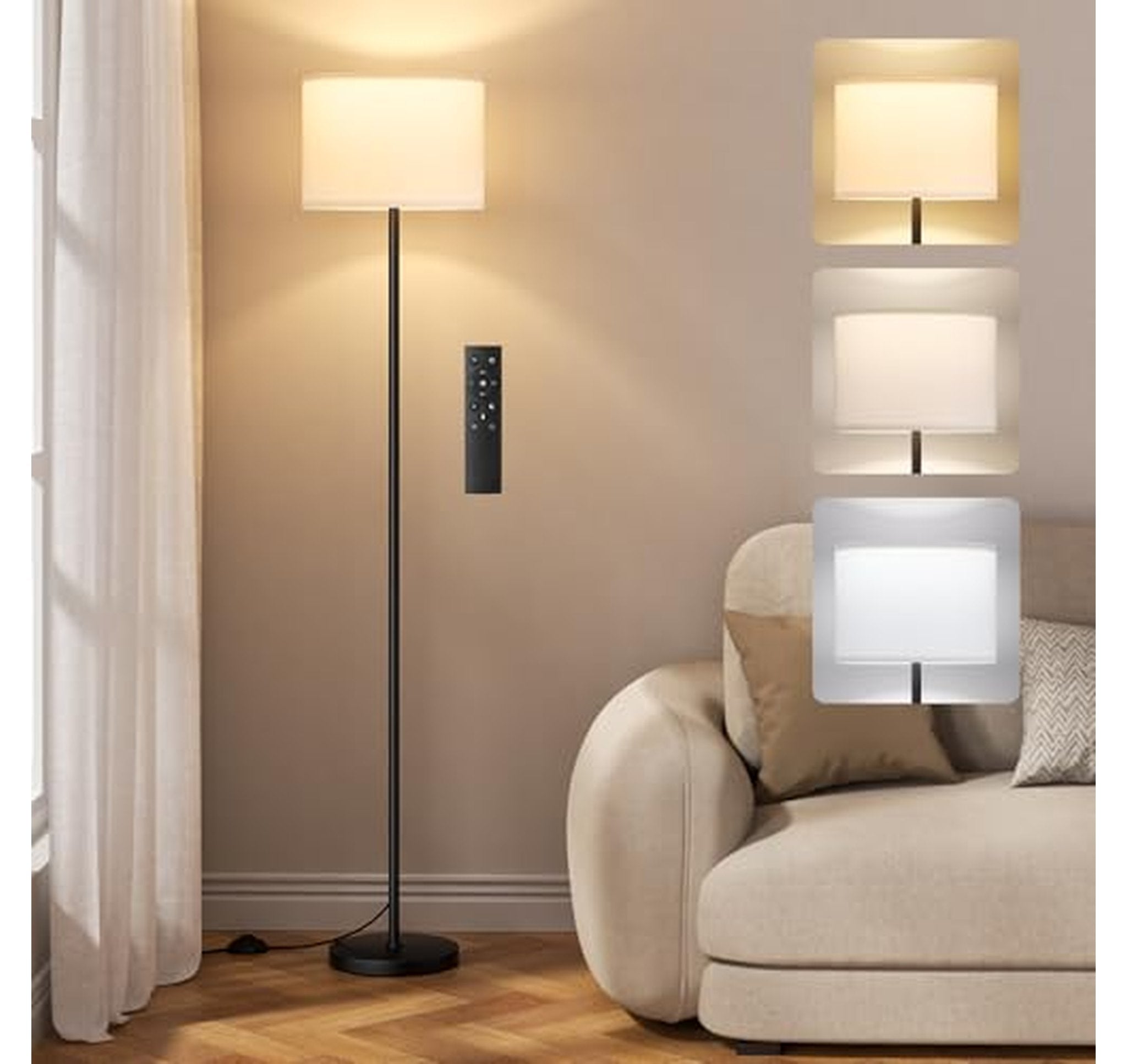 Dimmable LED Floor Lamp with Remote Control