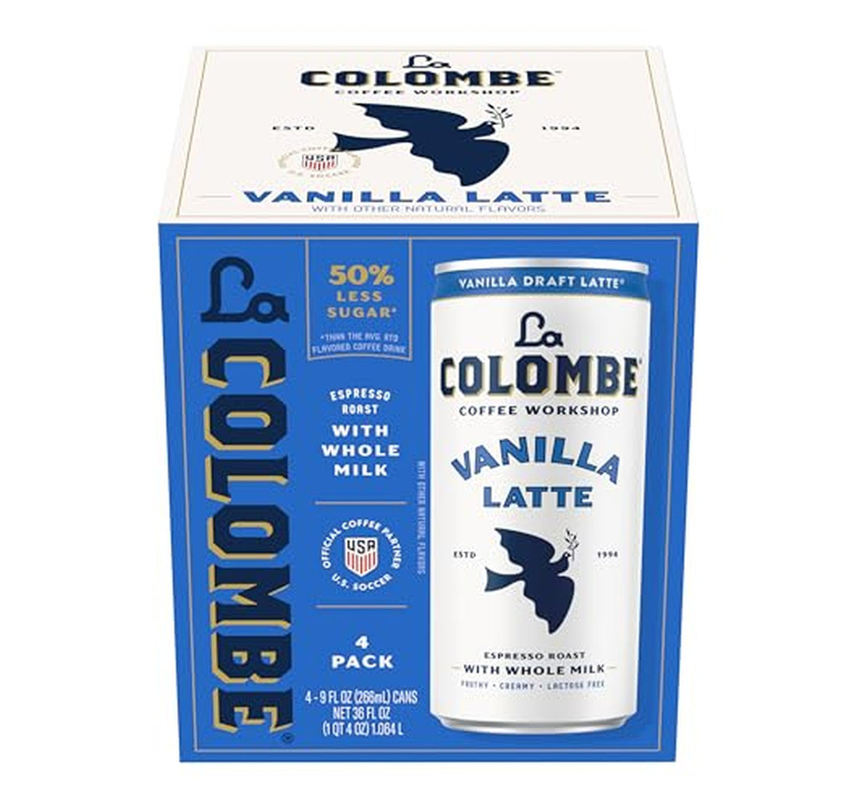 4 Pack La Colombe Vanilla Draft Latte 9 fl oz