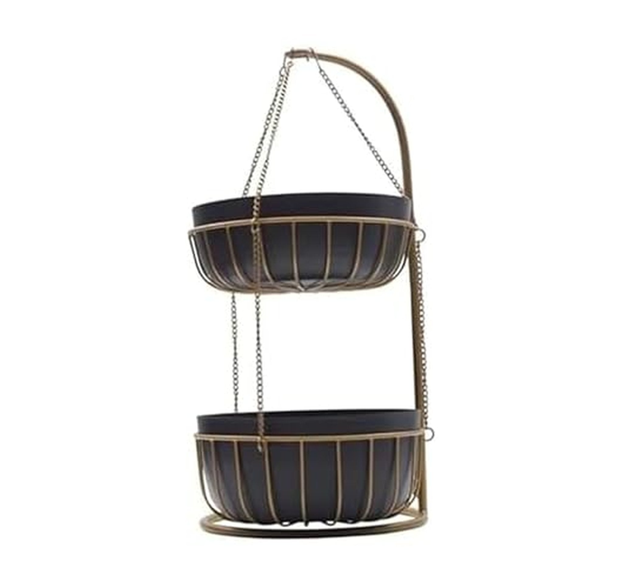 Gourmet Basics by Mikasa 2-Tier Metal Fruit Basket