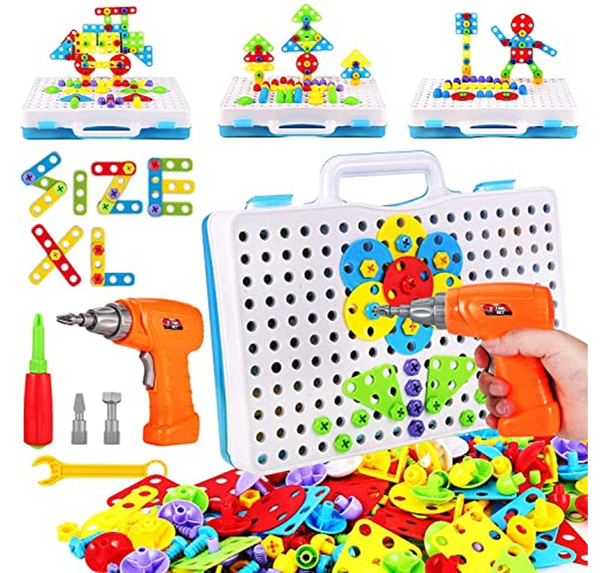 244 Piece Electric Screwdriver STEM Building Blocks Set