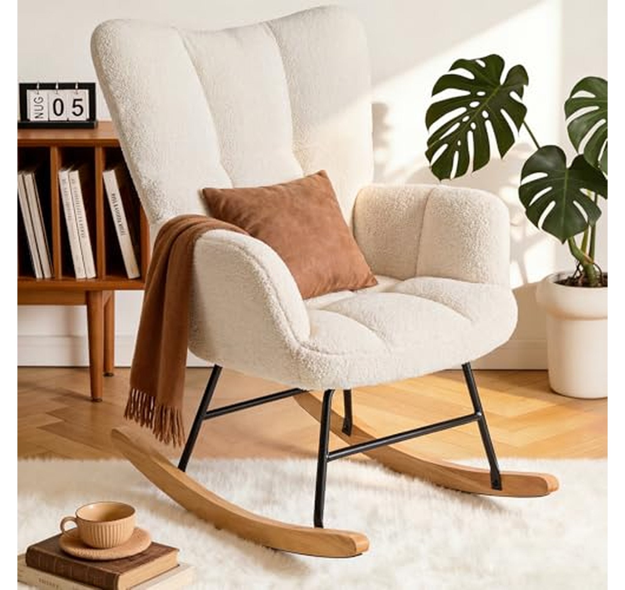 Ergonomic High Back Glider Rocking Chair