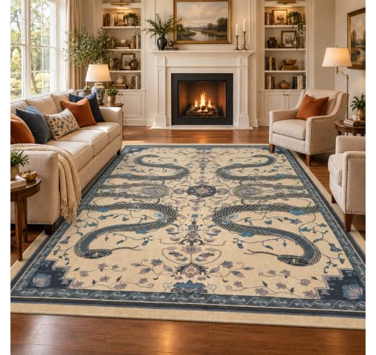 4x6 Non-Slip Washable Low Pile Area Rug