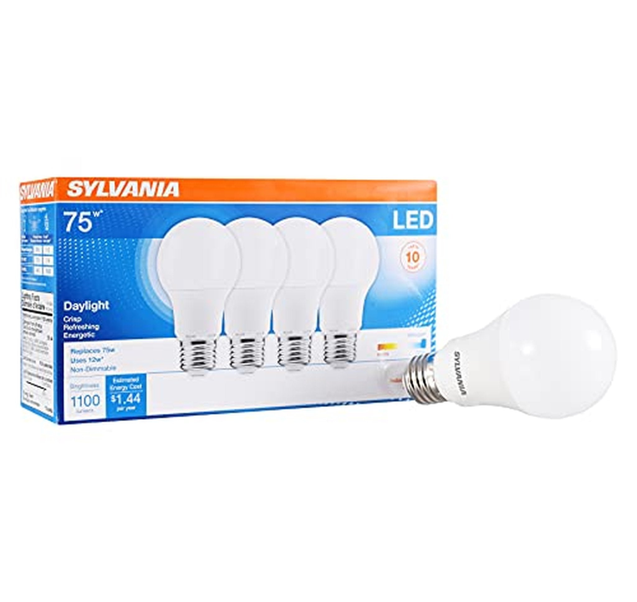 4 Pack LEDVANCE 75W Equivalent A19 LED Bulbs
