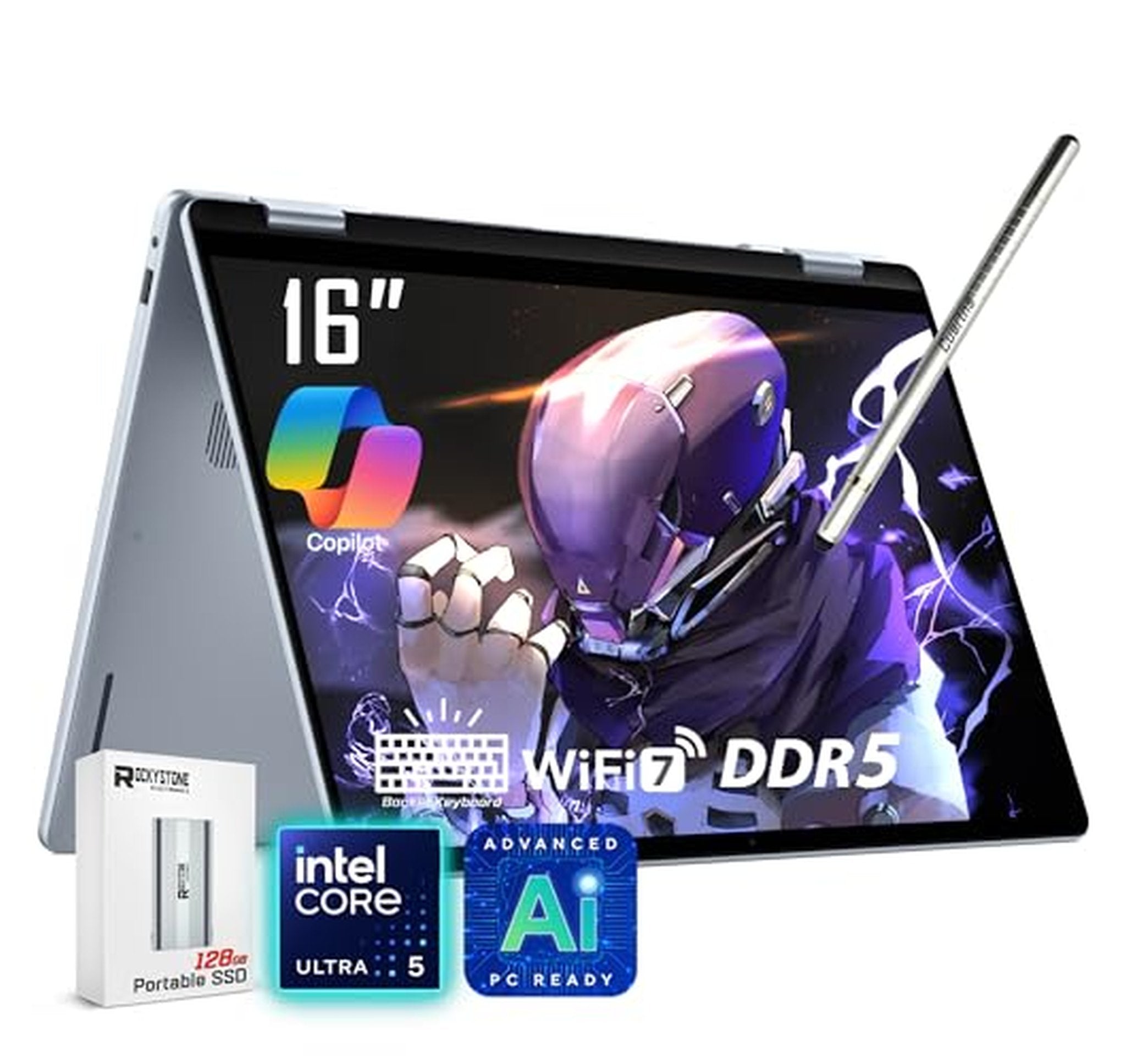 Dell 16-Inch 2-in-1 Touchscreen Laptop 16GB 1TB SSD