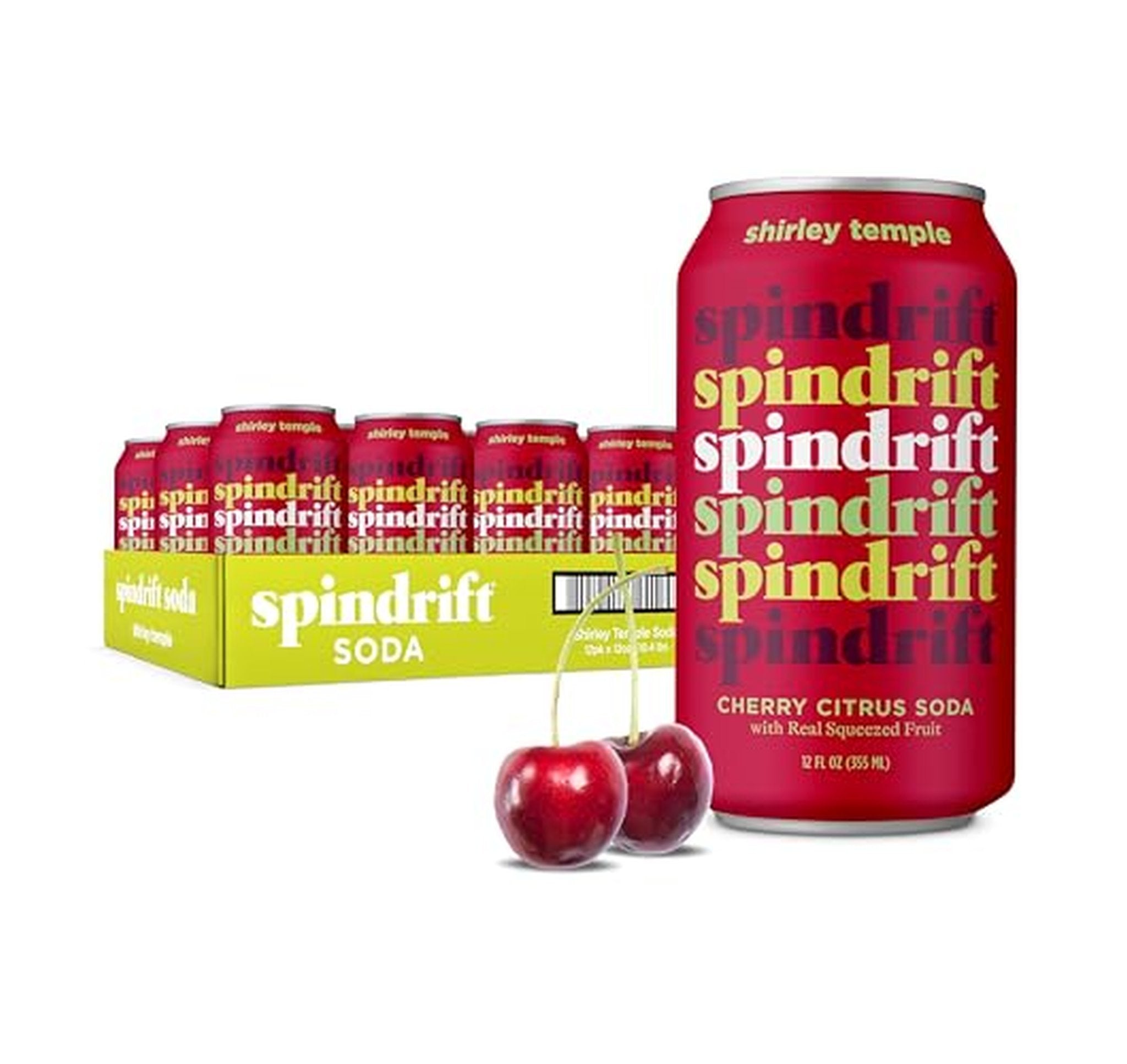 12 Pack Spindrift Cherry Citrus Soda Cans