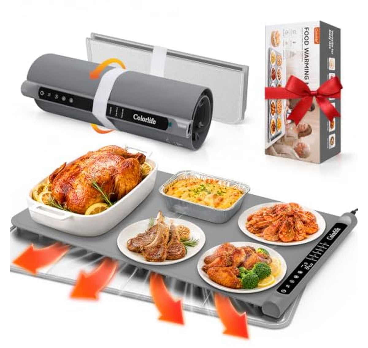 Electric Warming Tray with Timer and Child Lock