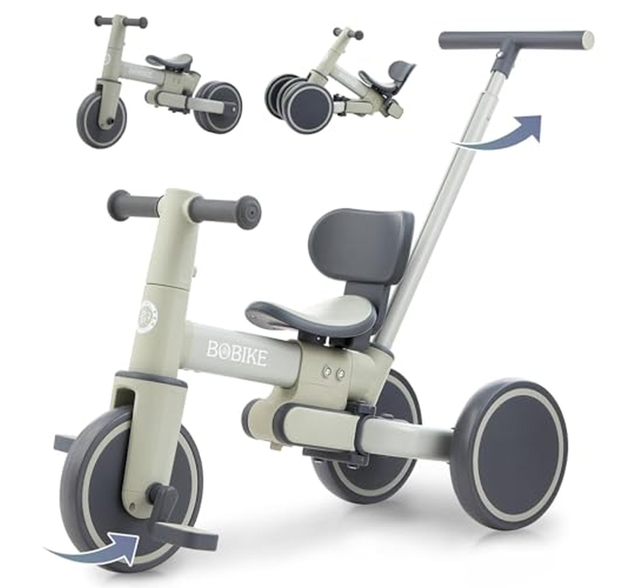 5-in-1 Toddler Tricycle with Parent Push Handle