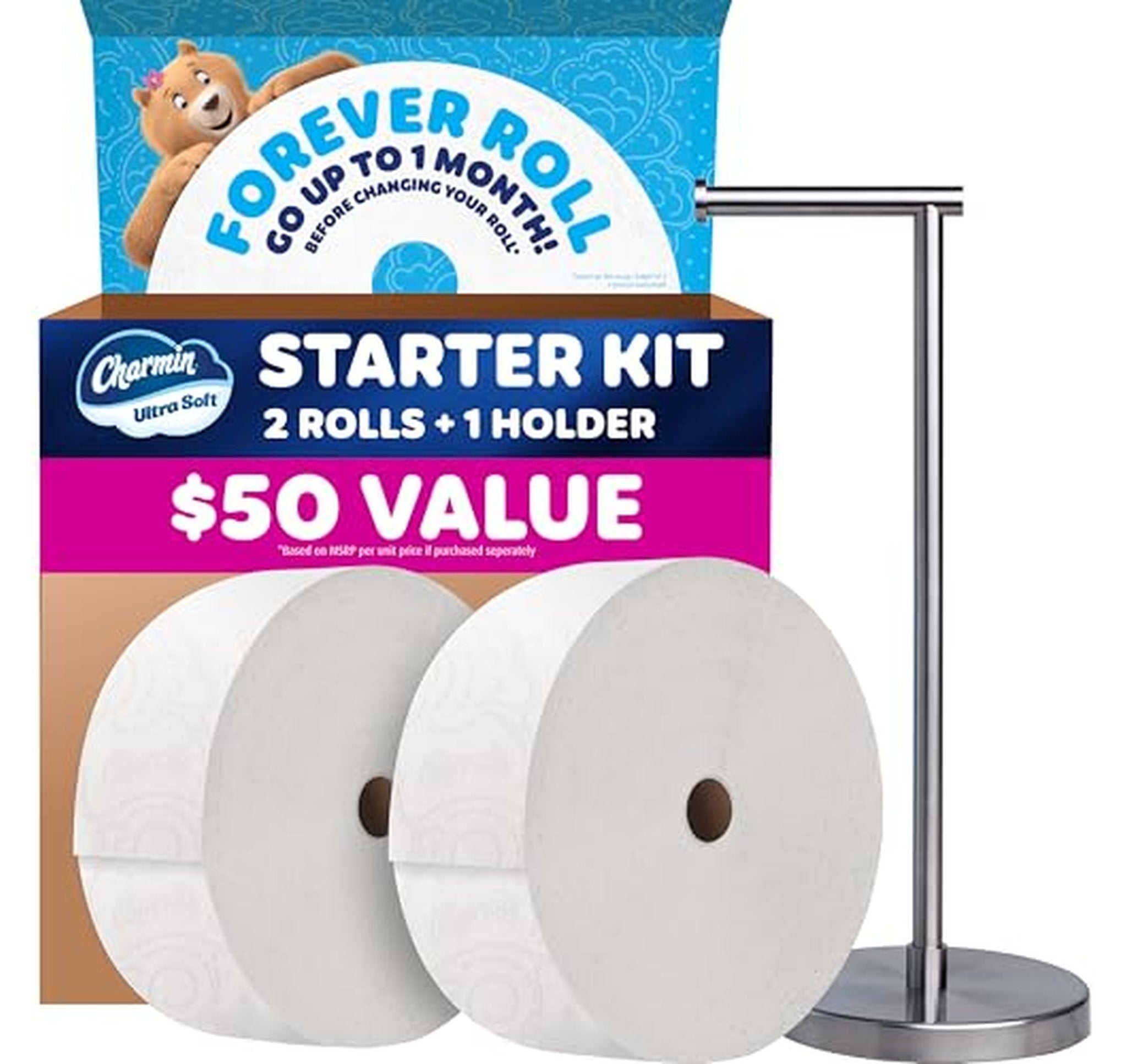 Charmin Ultra Soft Forever Roll Toilet Paper Starter Kit