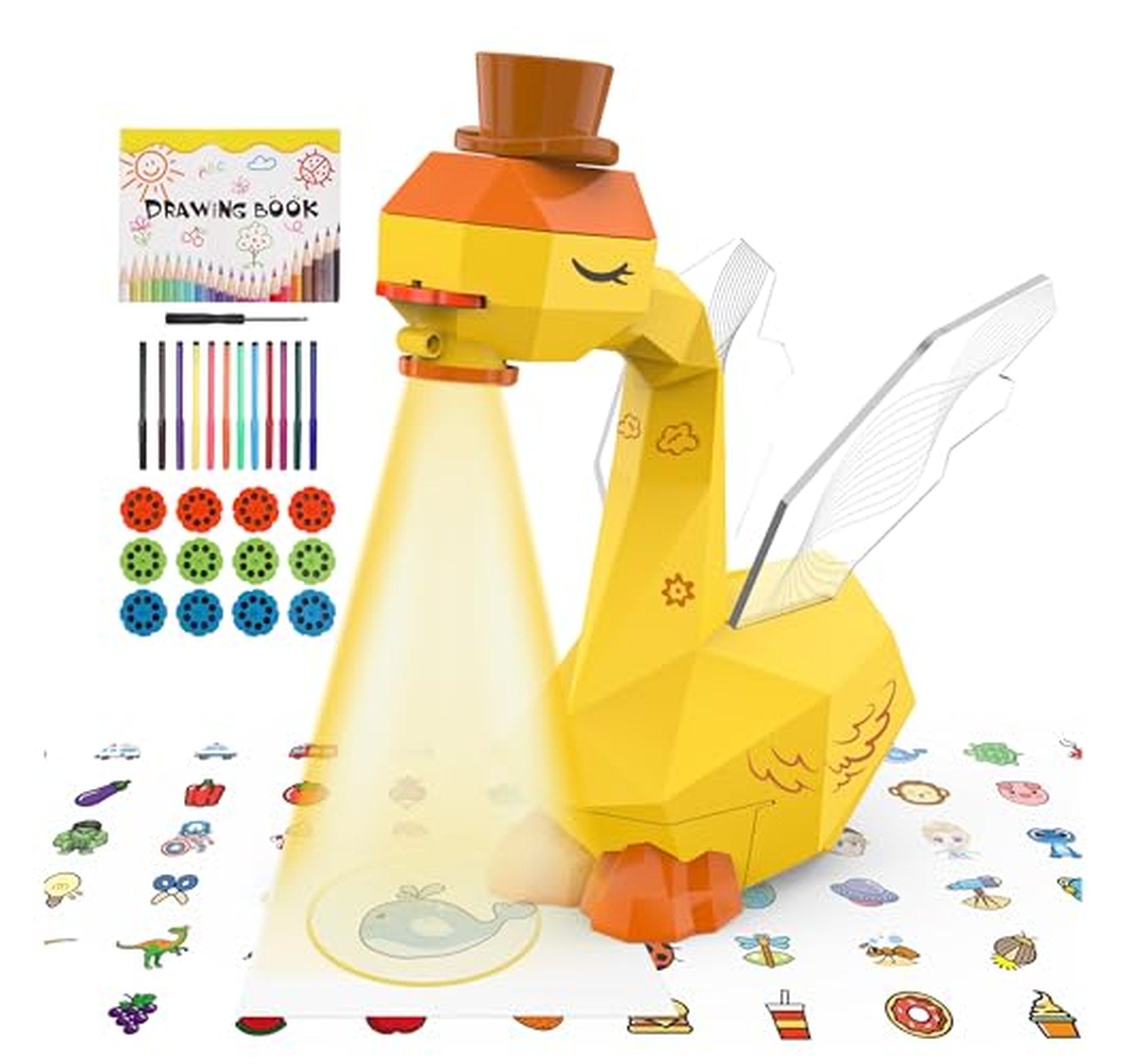 Kids Drawing Projector with 96 Stencil Slides
