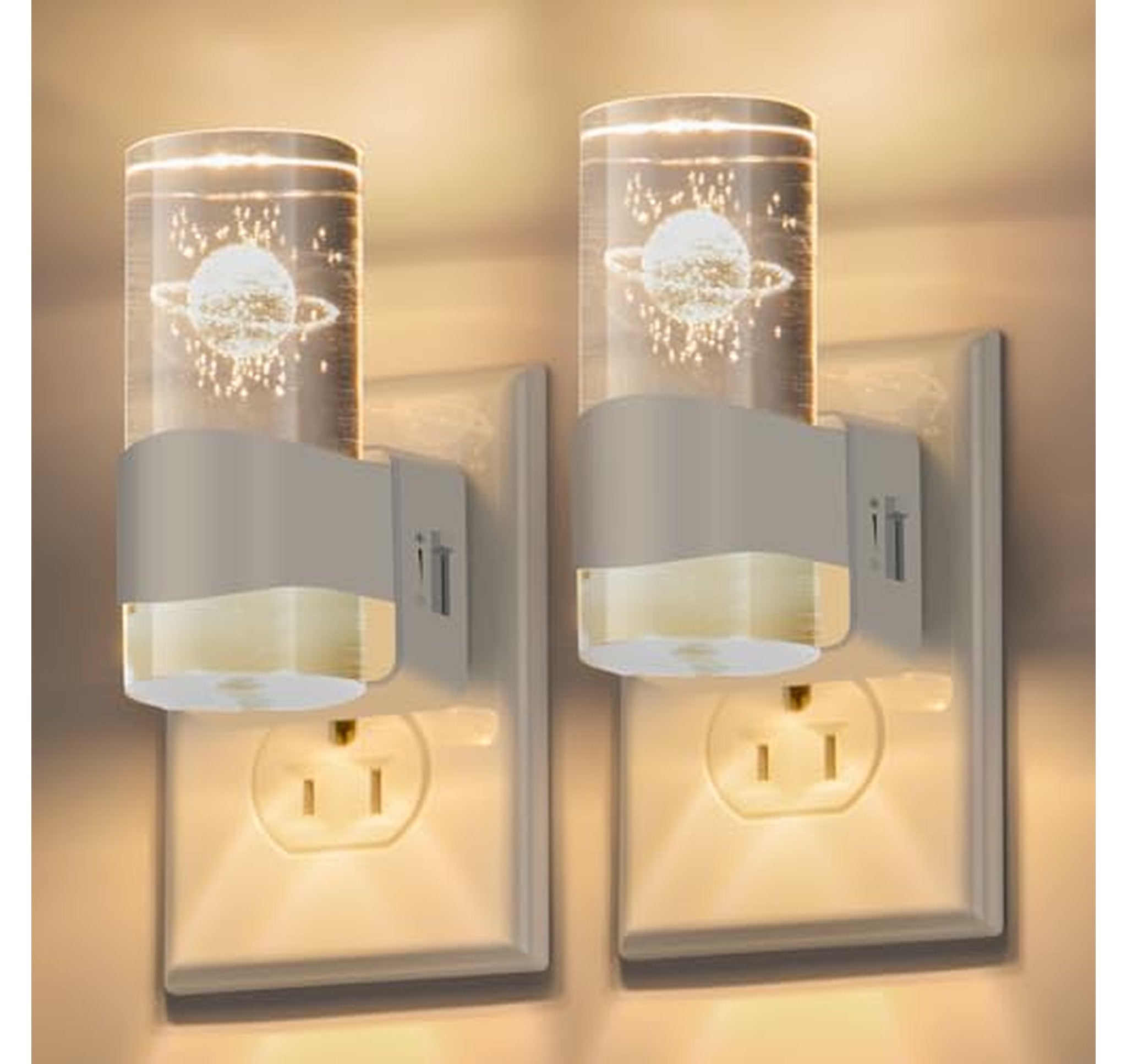 2 Pack Dimmable Dusk-to-Dawn LED Night Lights