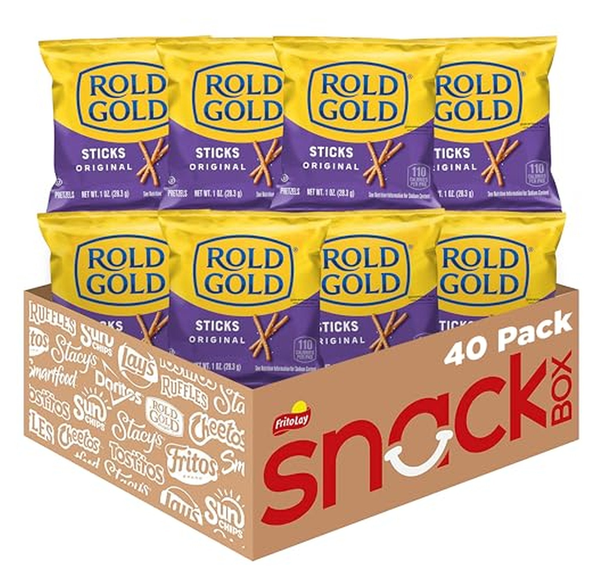 40 Pack Rold Gold Pretzel Sticks 1 Ounce