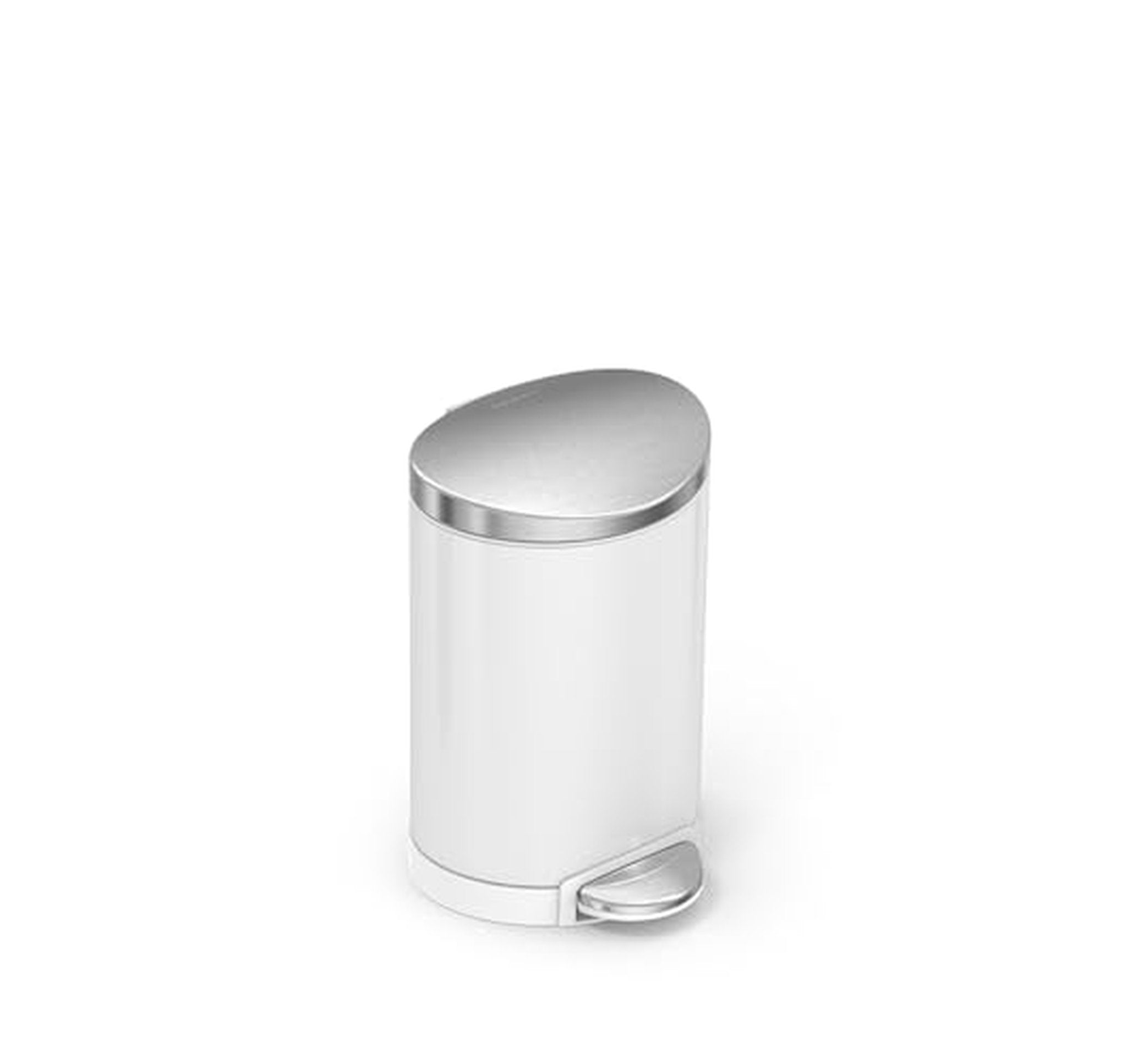 simplehuman 6 Liter Semi-Round Bathroom Step Trash Can