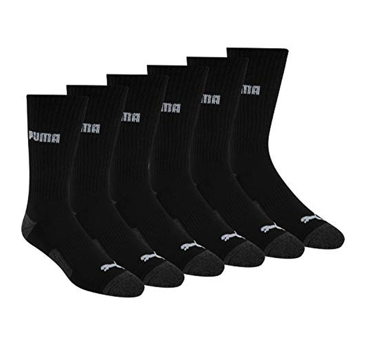 6 Pack PUMA Cushioned Crew Socks