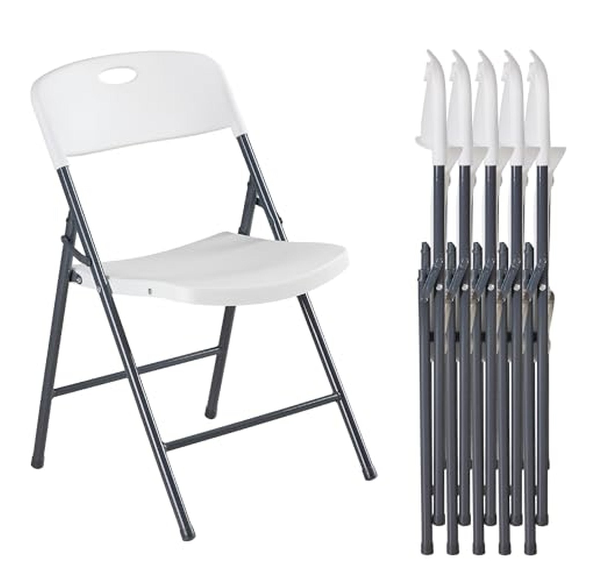 6 Pack Heavy Duty Plastic Folding Chairs