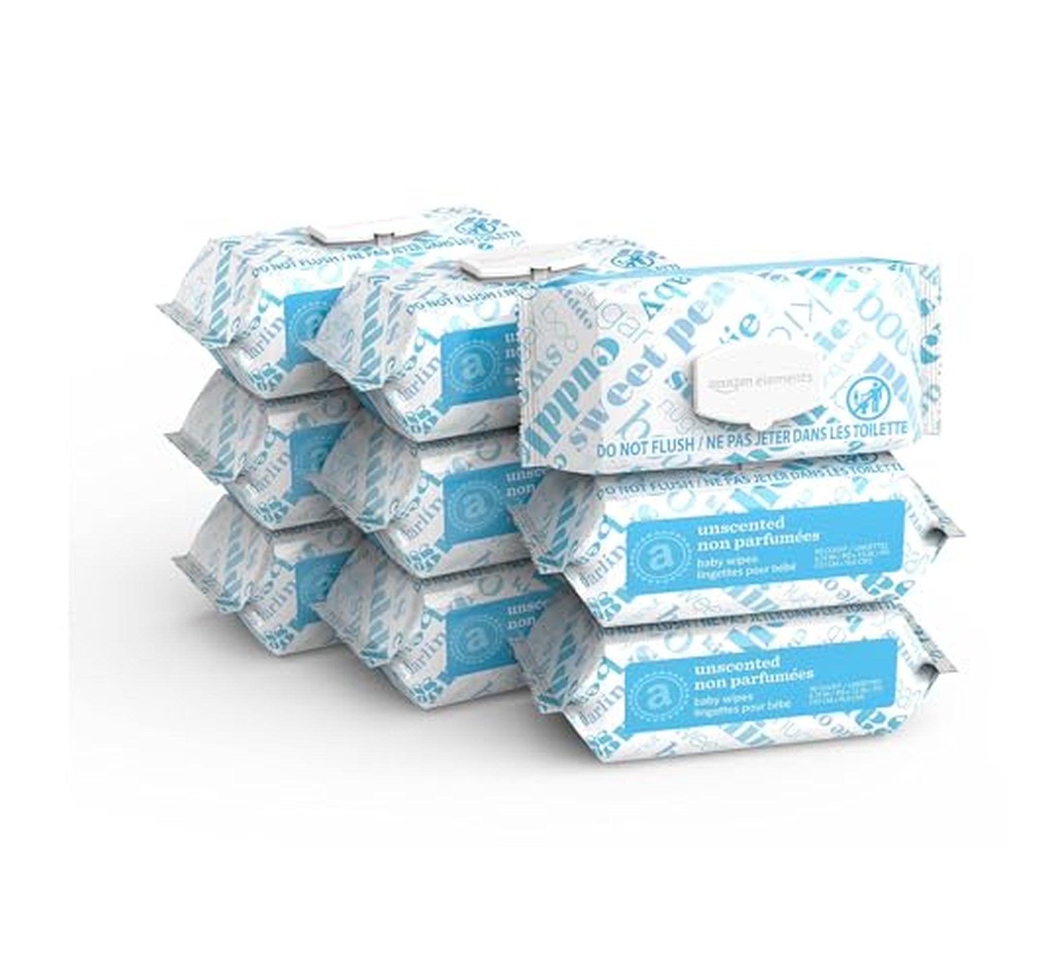 810 Count Unscented Baby Wipes Flip-Top Packs