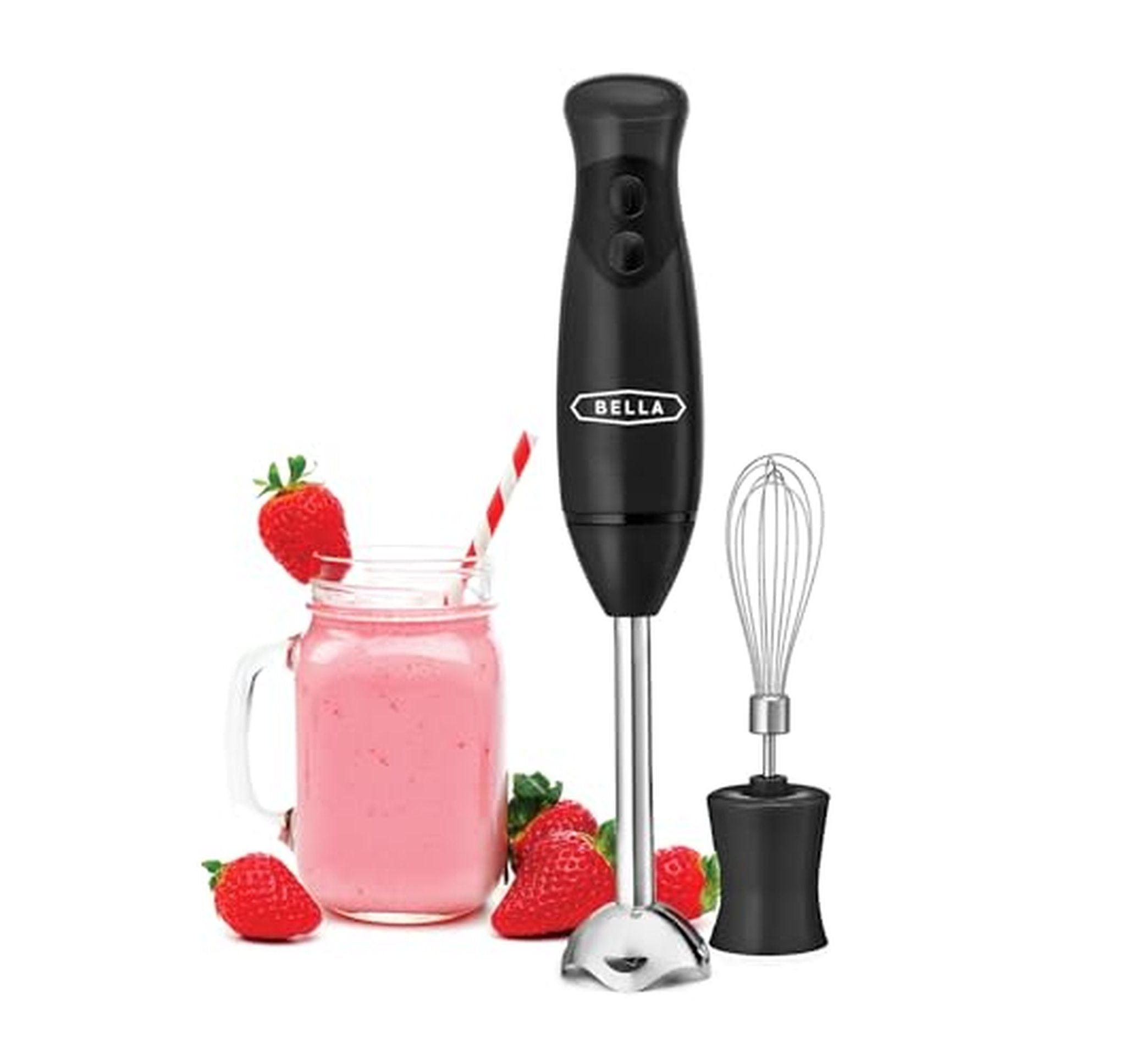 BELLA Stainless Steel Immersion Hand Blender with Whisk