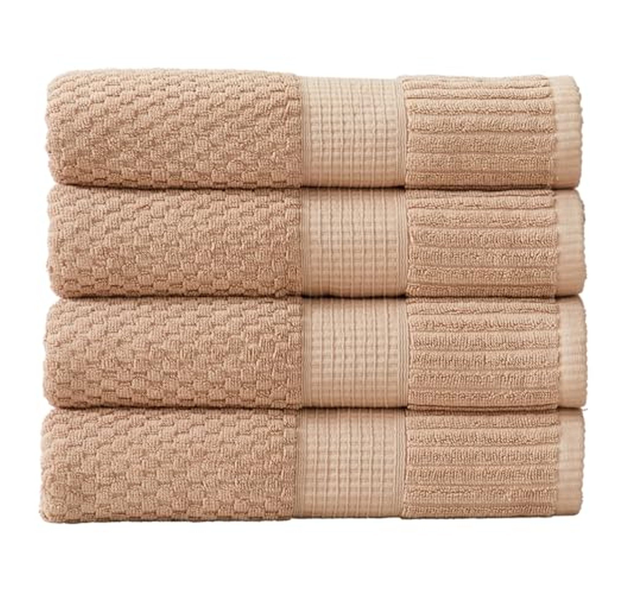 4 Pack Soft Absorbent Cotton Bath Towels