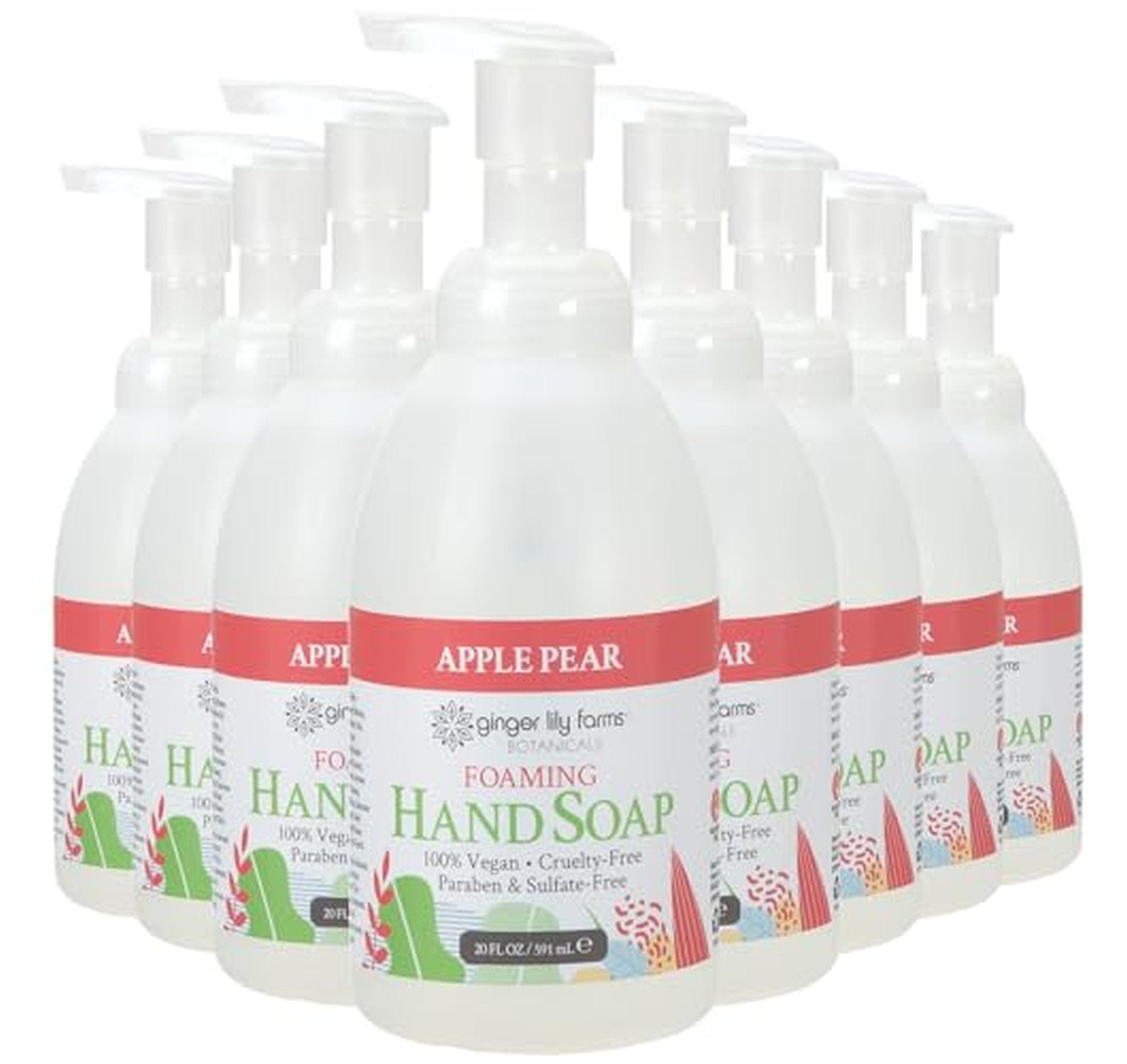 8 Pack Foaming Hand Soap Refill Apple Pear 20oz